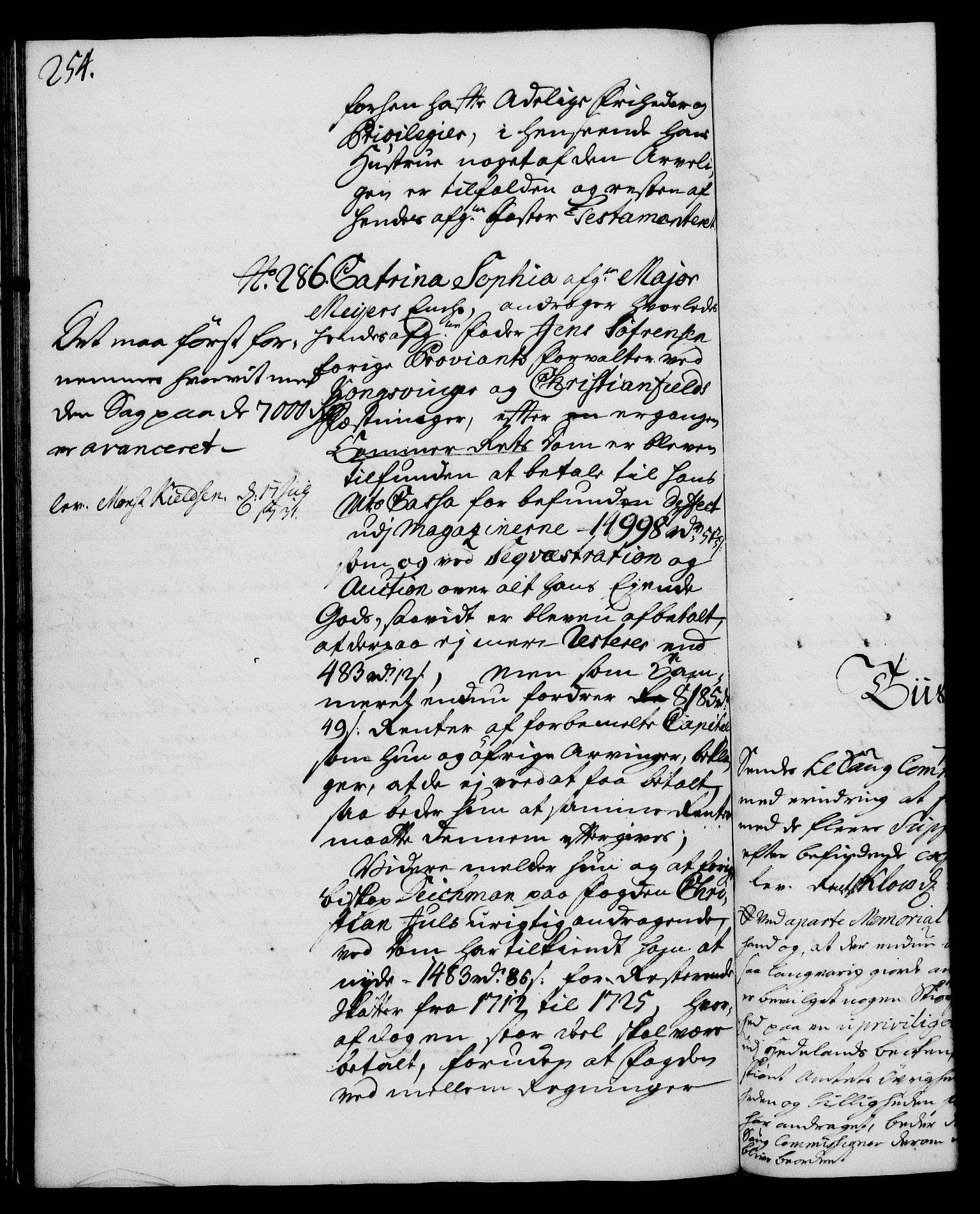 Rentekammeret, Kammerkanselliet, RA/EA-3111/G/Gh/Gha/L0013: Norsk ekstraktmemorialprotokoll (merket RK 53.58), 1731, p. 254