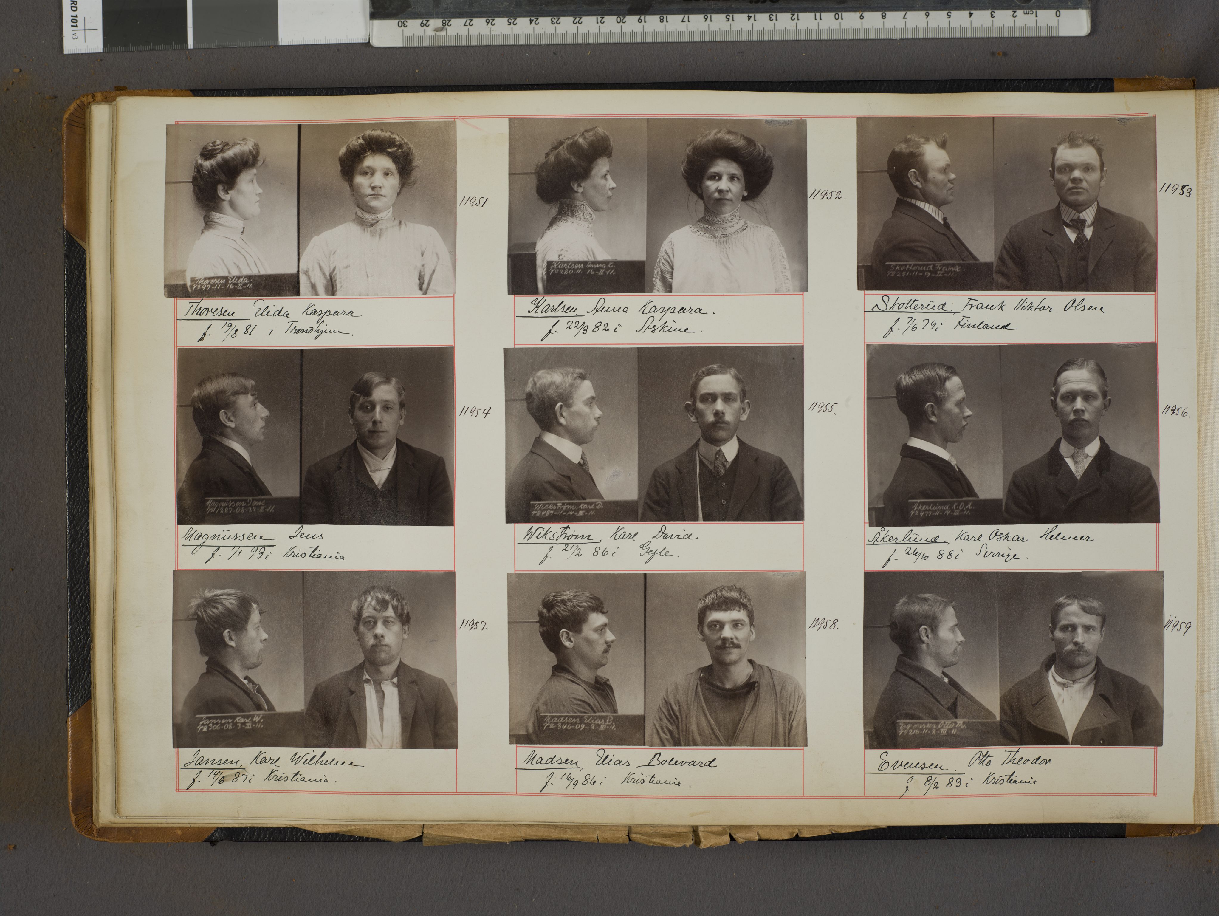 Oslo politikammer, Kriminalavdelingen, AV/SAO-A-11137/U/Ua/L0013: Forbryteralbum, 1910-1913, p. 8