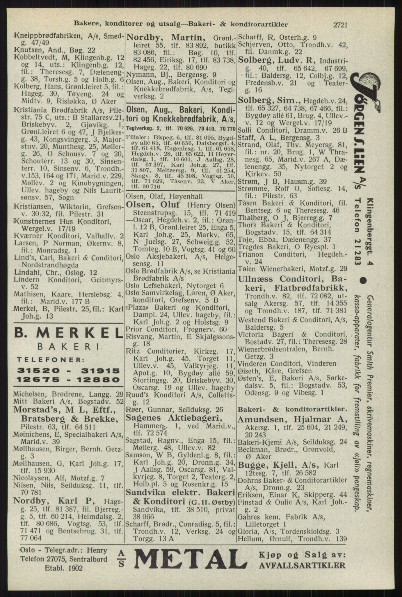 Kristiania/Oslo adressebok, PUBL/-, 1941, p. 2721