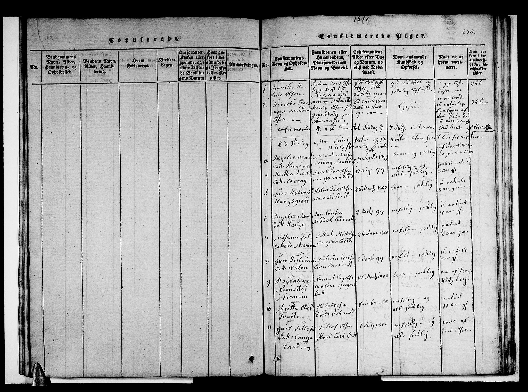 Stord sokneprestembete, AV/SAB-A-78201/H/Haa: Parish register (official) no. A 5, 1816-1825, p. 234