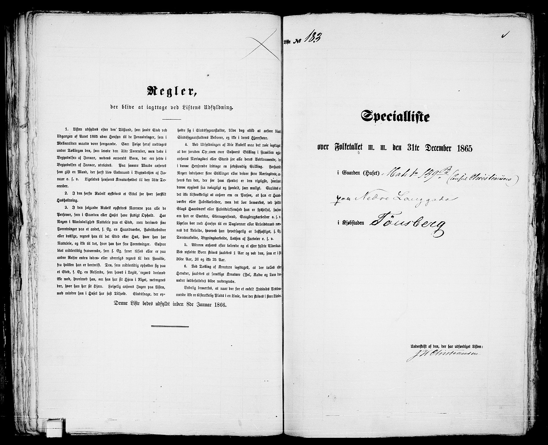 RA, 1865 census for Tønsberg, 1865, p. 400