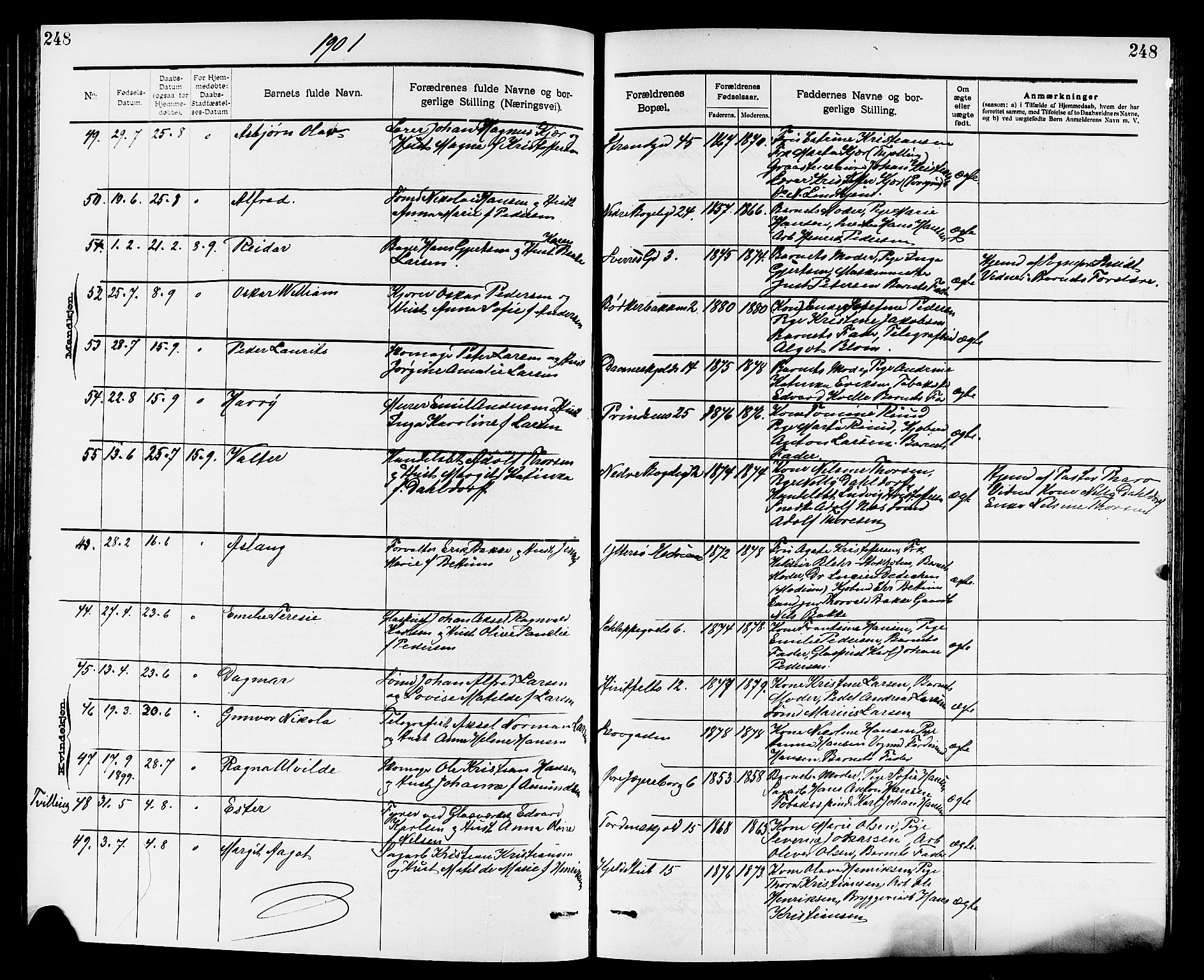 Larvik kirkebøker, SAKO/A-352/G/Ga/L0005: Parish register (copy) no. I 5, 1888-1909, p. 248