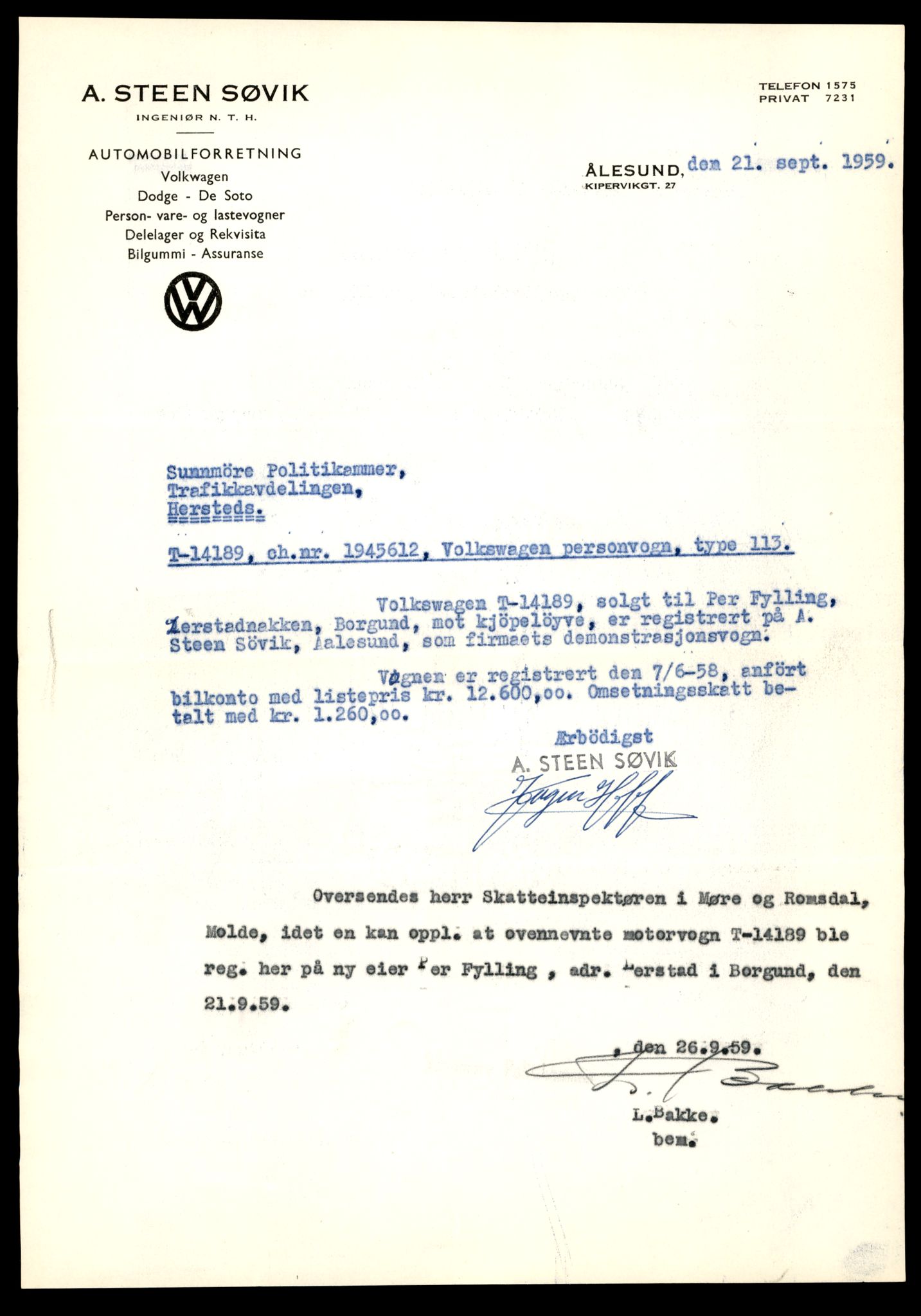 Møre og Romsdal vegkontor - Ålesund trafikkstasjon, AV/SAT-A-4099/F/Fe/L0043: Registreringskort for kjøretøy T 14080 - T 14204, 1927-1998, p. 2881