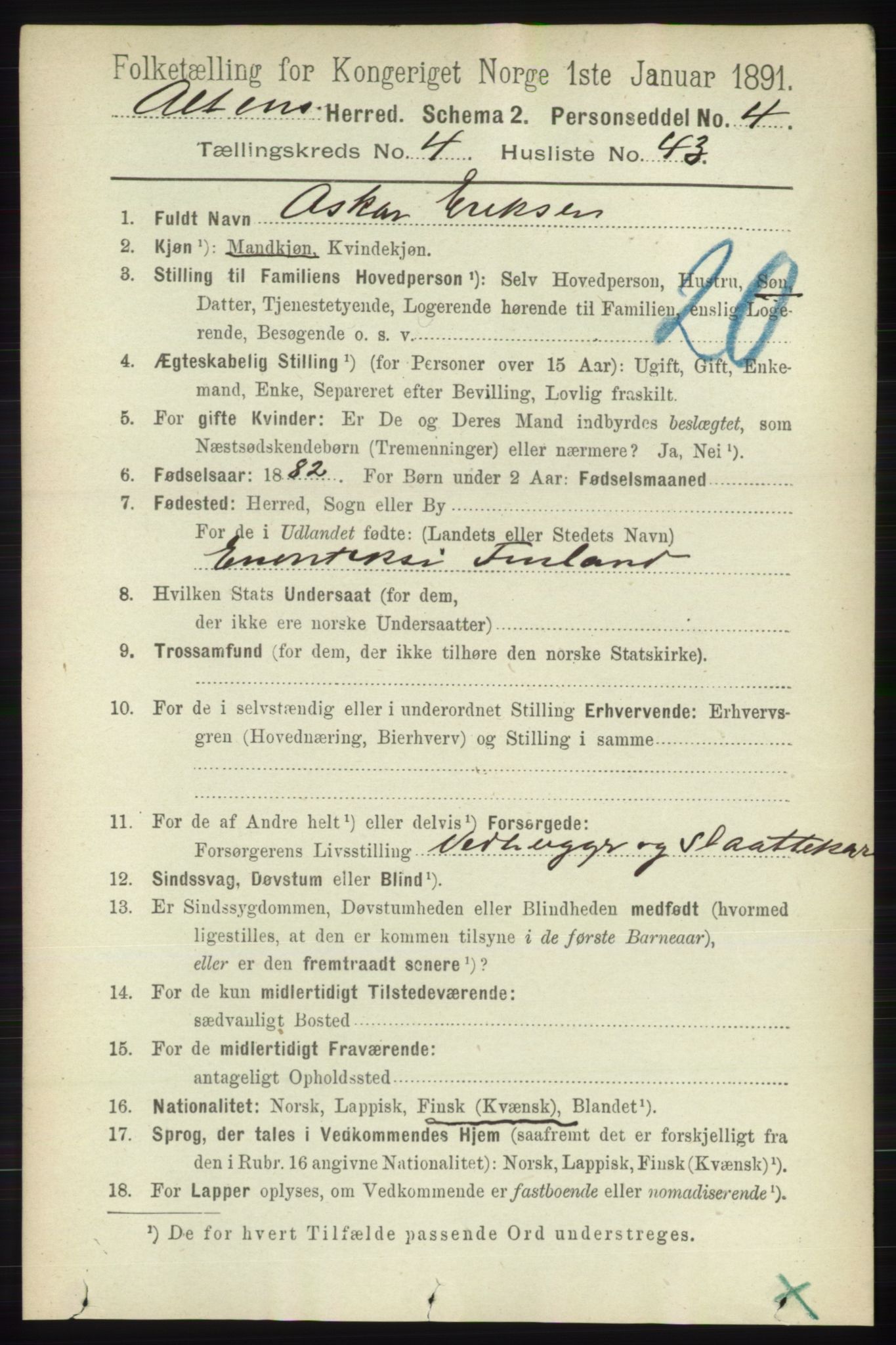 RA, 1891 census for 2012 Alta, 1891, p. 1576
