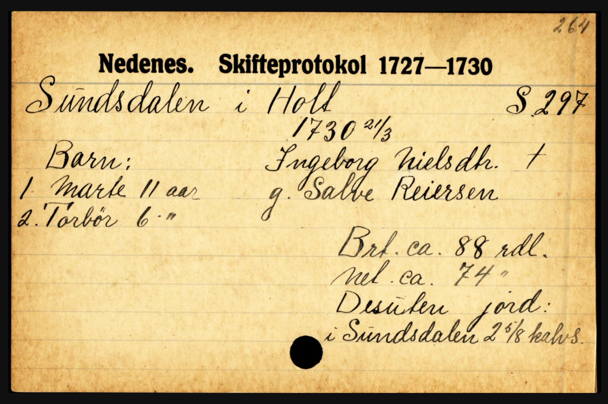 Nedenes sorenskriveri før 1824, AV/SAK-1221-0007/H, p. 29319