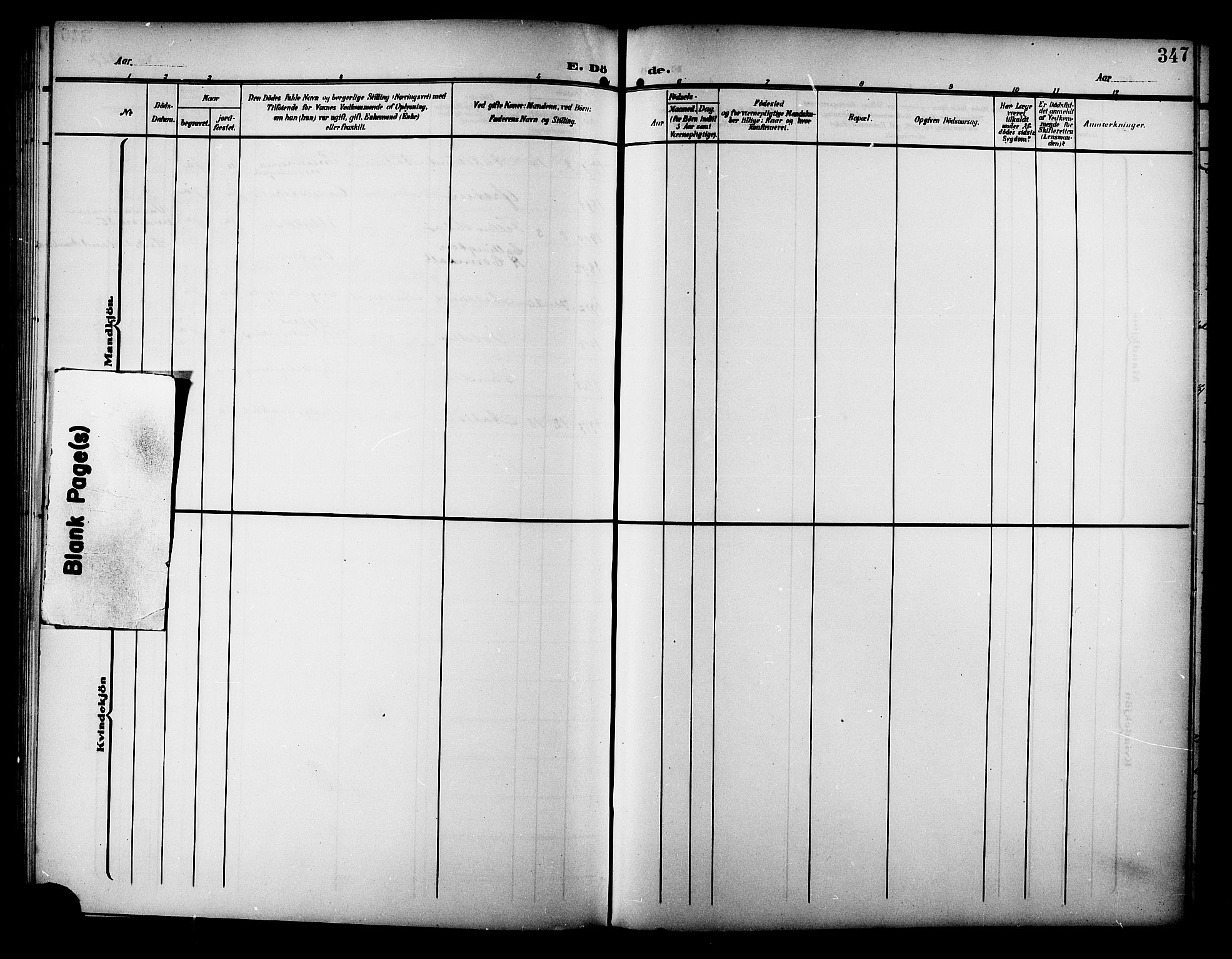 Ministerialprotokoller, klokkerbøker og fødselsregistre - Møre og Romsdal, AV/SAT-A-1454/529/L0470: Parish register (copy) no. 529C07, 1907-1917, p. 347