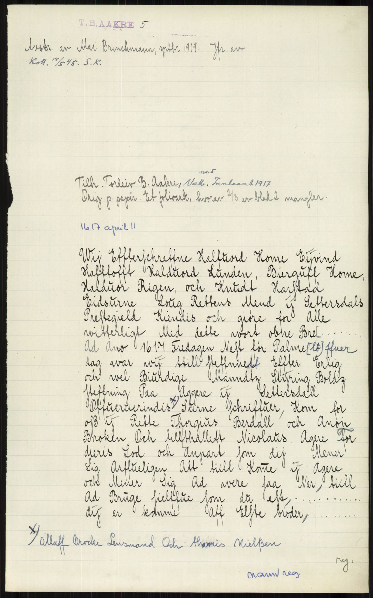 Samlinger til kildeutgivelse, Diplomavskriftsamlingen, AV/RA-EA-4053/H/Ha, p. 14