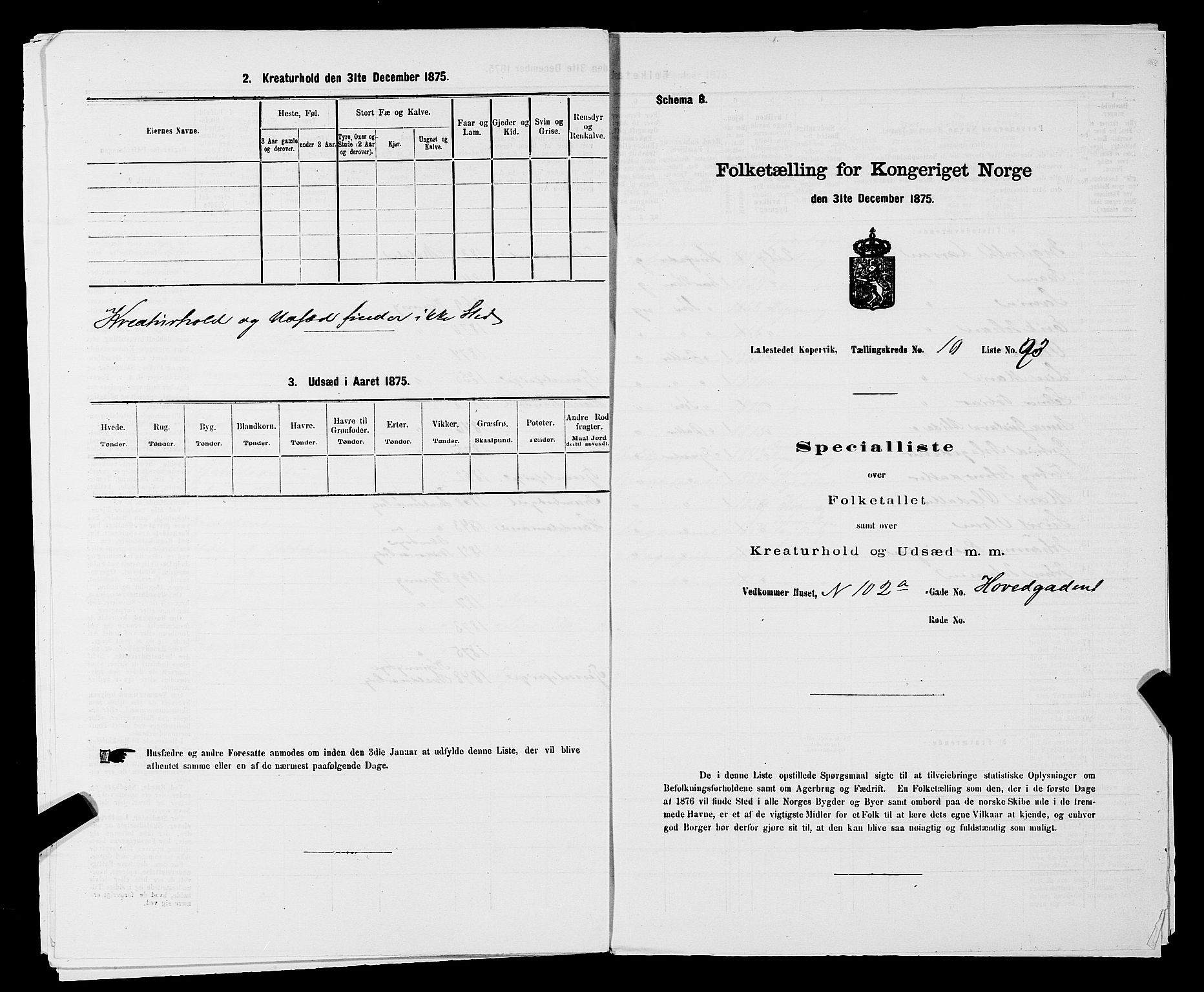 SAST, 1875 census for 1105B Avaldsnes/Kopervik, 1875, p. 185