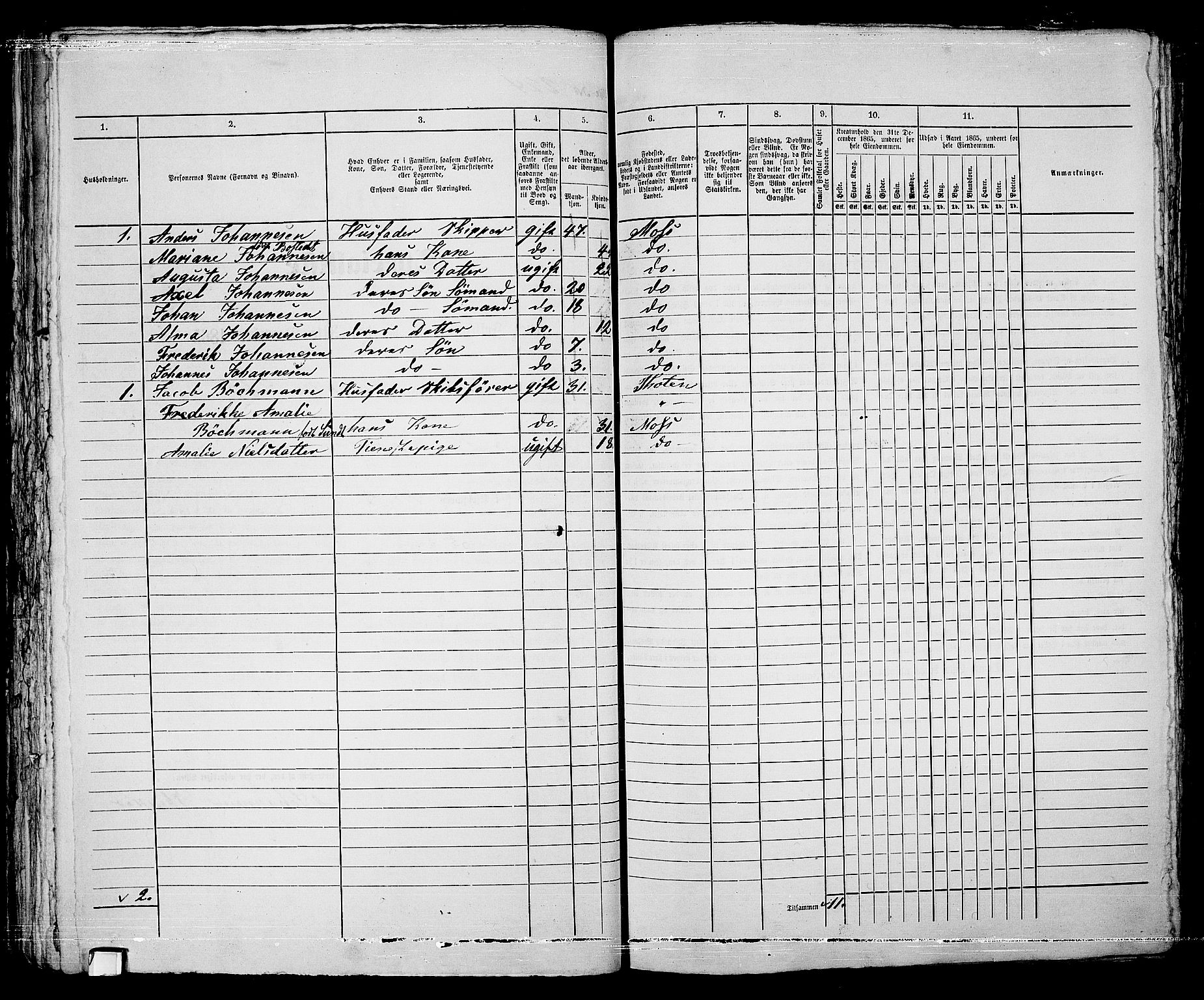 RA, 1865 census for Moss/Moss, 1865, p. 467