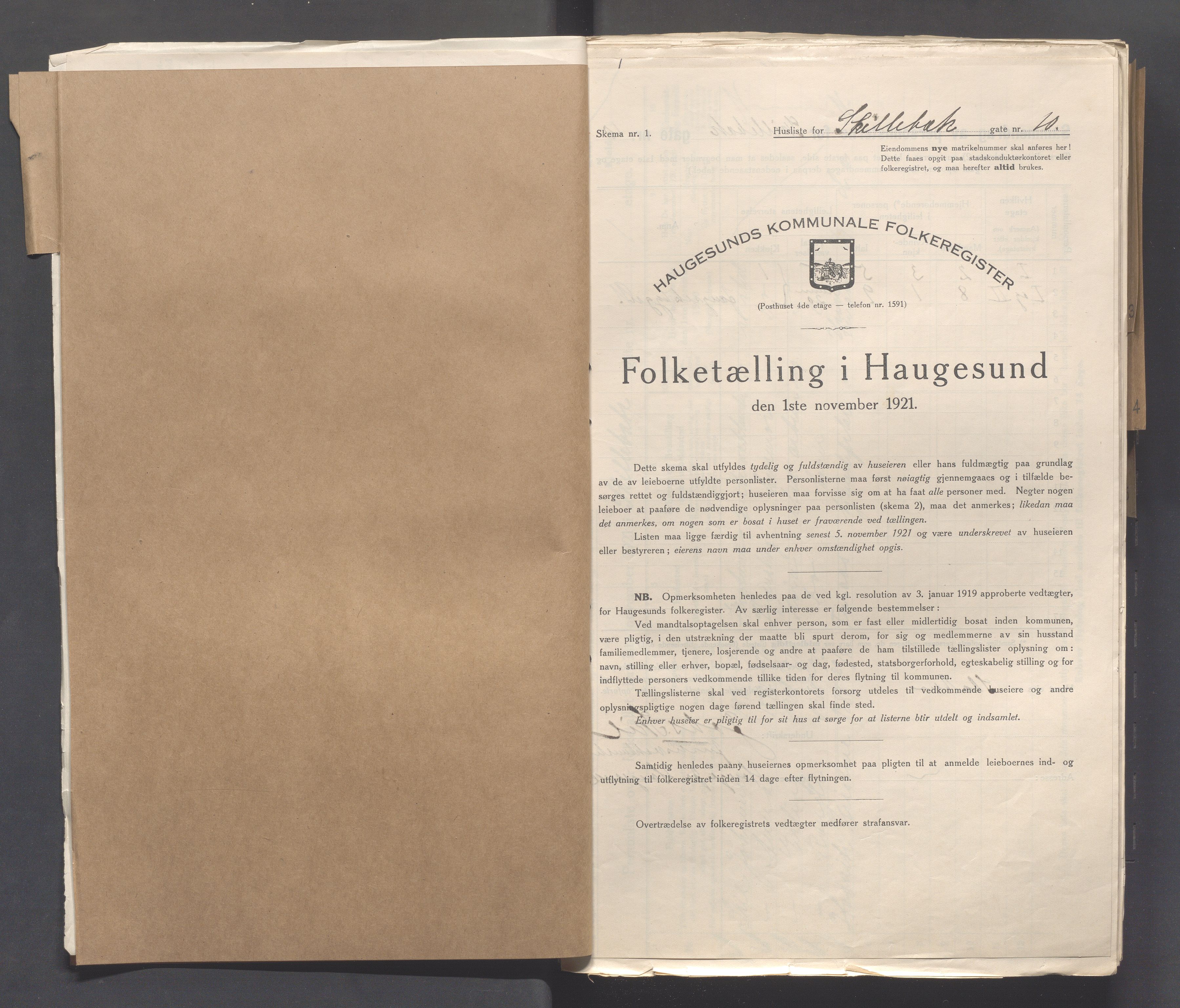 IKAR, Local census 1.11.1921 for Haugesund, 1921, p. 3904