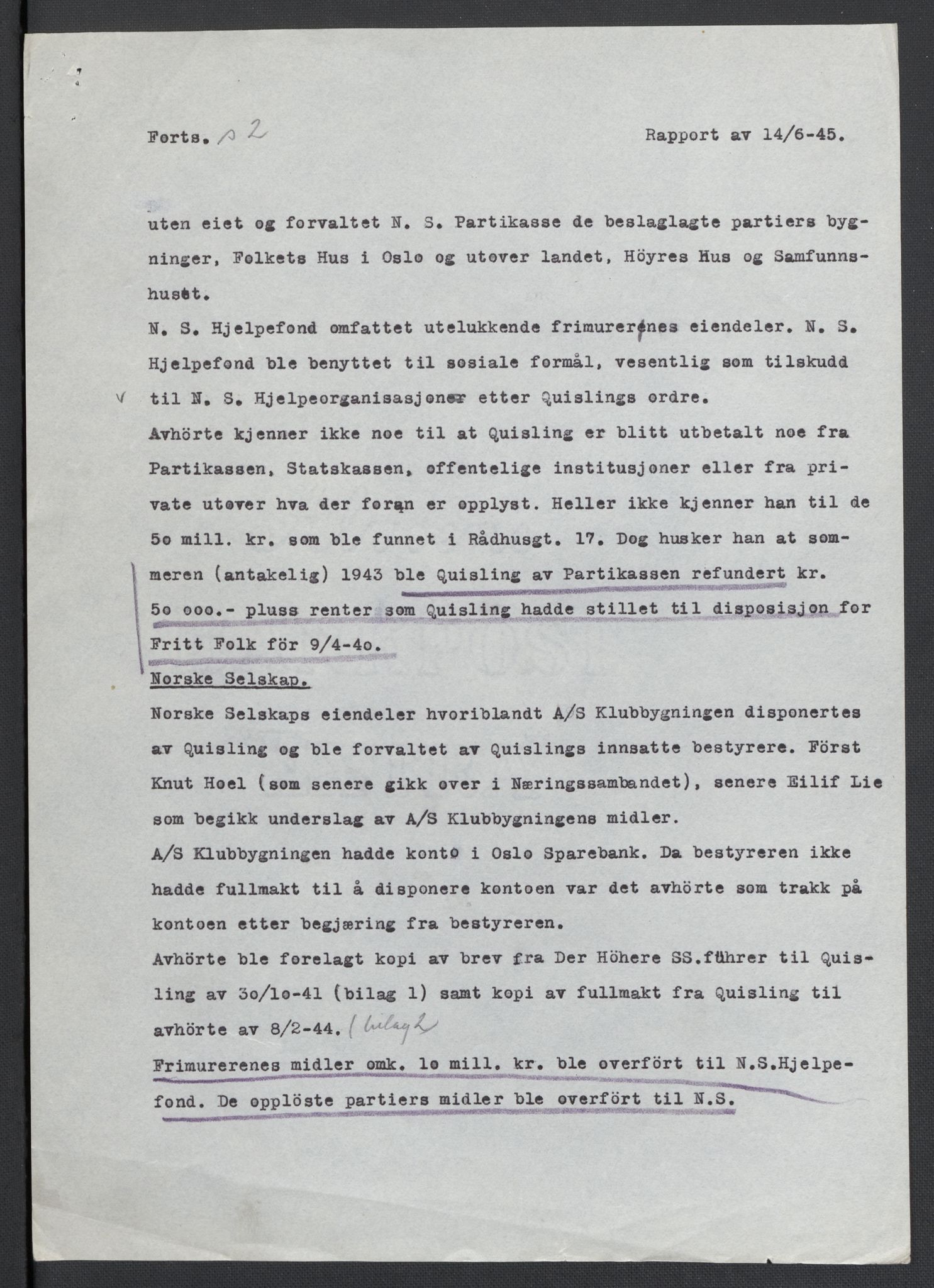 Landssvikarkivet, Oslo politikammer, AV/RA-S-3138-01/D/Da/L0003: Dnr. 29, 1945, p. 2828