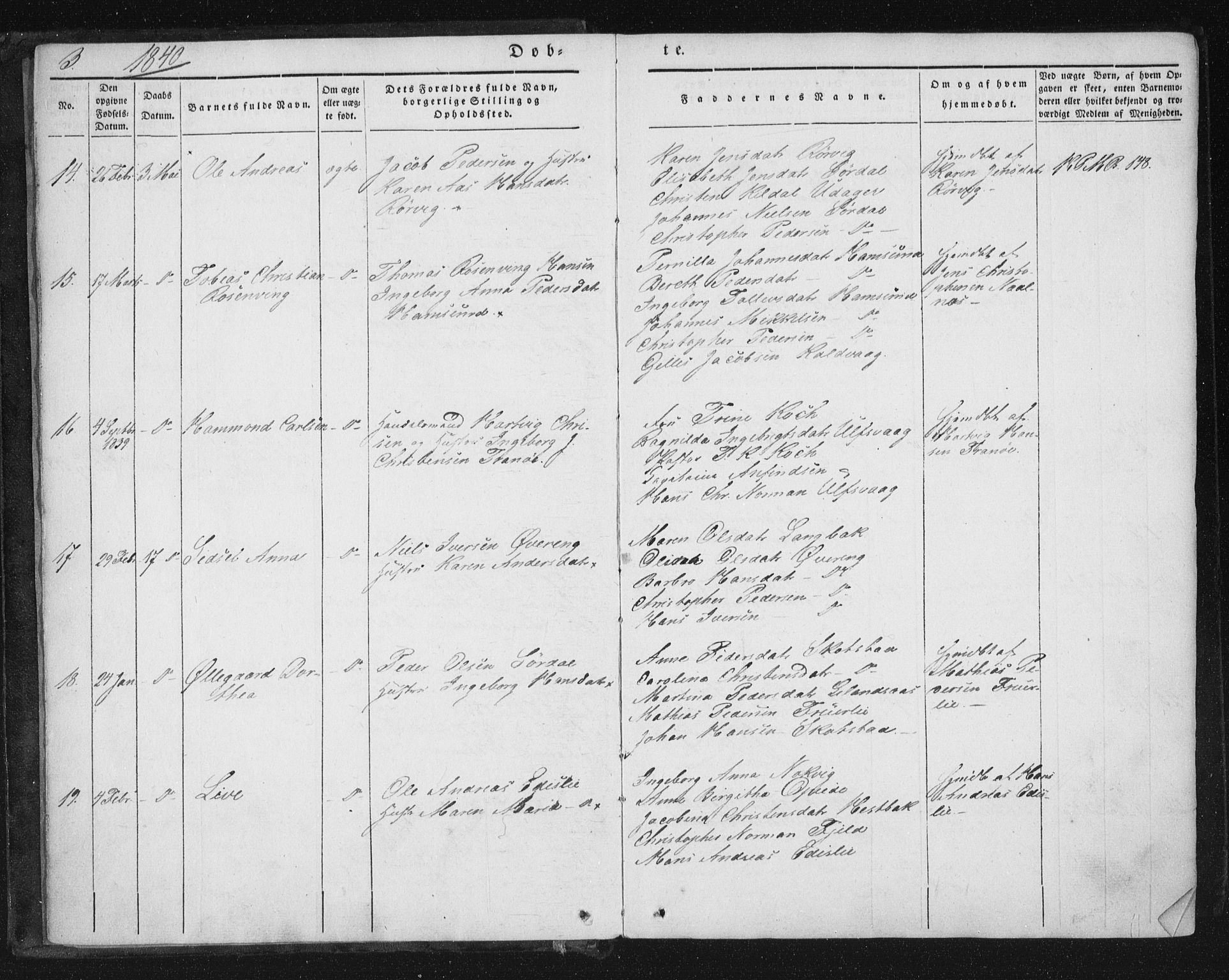 Ministerialprotokoller, klokkerbøker og fødselsregistre - Nordland, AV/SAT-A-1459/859/L0843: Parish register (official) no. 859A03, 1840-1848, p. 3