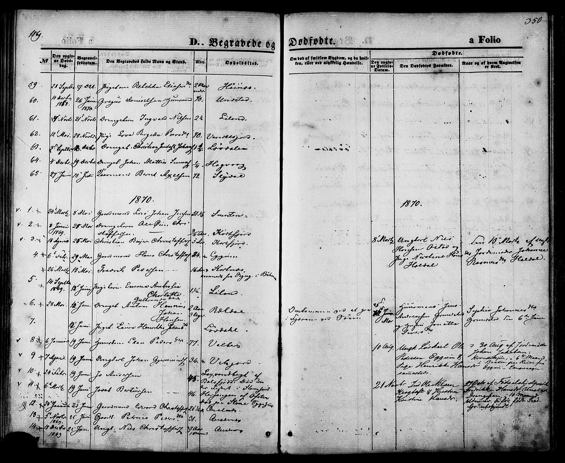 Ministerialprotokoller, klokkerbøker og fødselsregistre - Nordland, AV/SAT-A-1459/880/L1132: Parish register (official) no. 880A06, 1869-1887, p. 350b