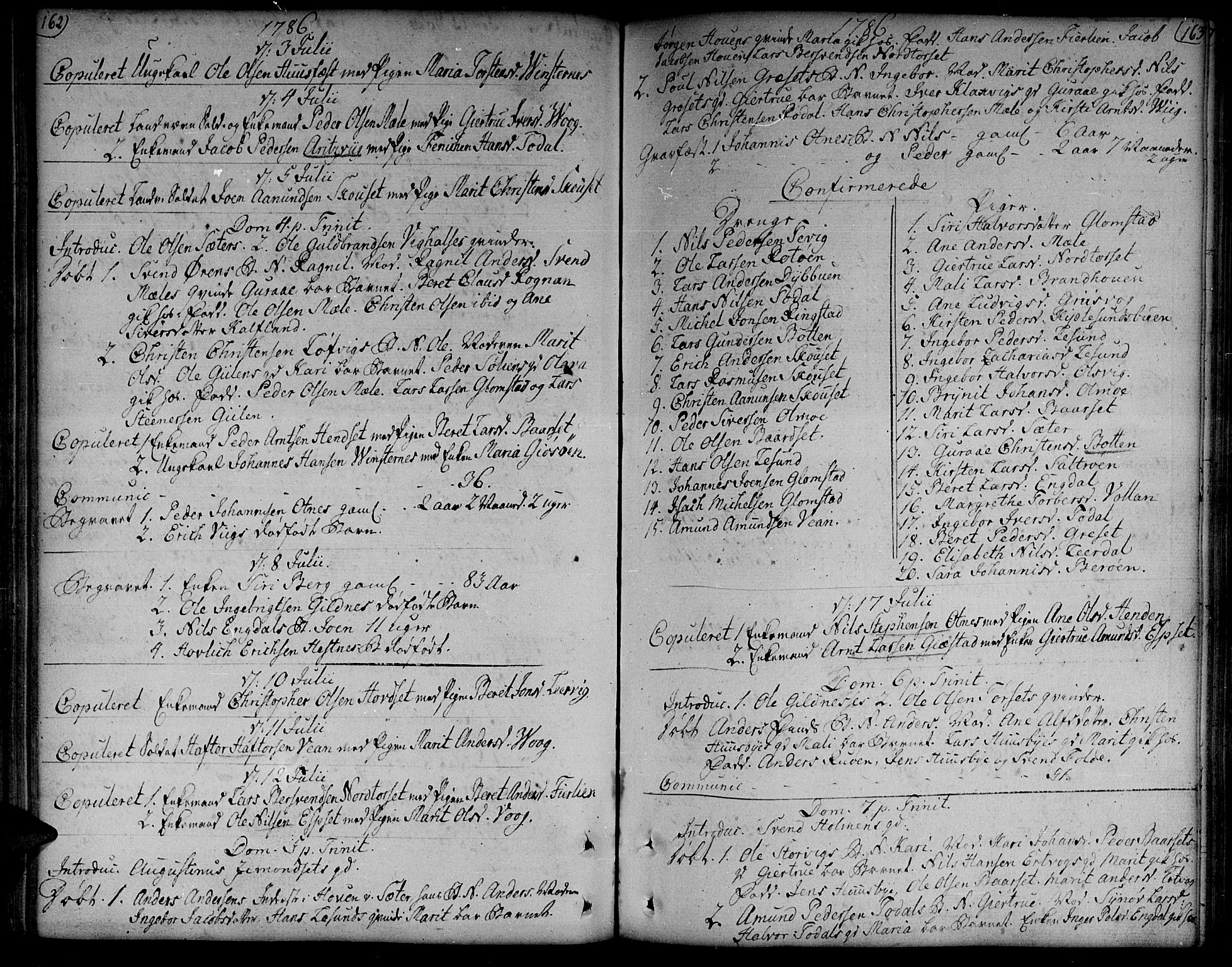 Ministerialprotokoller, klokkerbøker og fødselsregistre - Møre og Romsdal, AV/SAT-A-1454/578/L0902: Parish register (official) no. 578A01, 1772-1819, p. 162-163