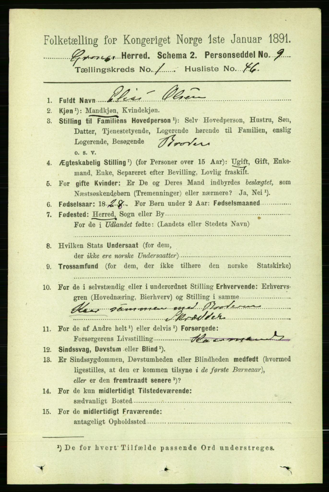 RA, 1891 census for 1742 Grong, 1891, p. 413