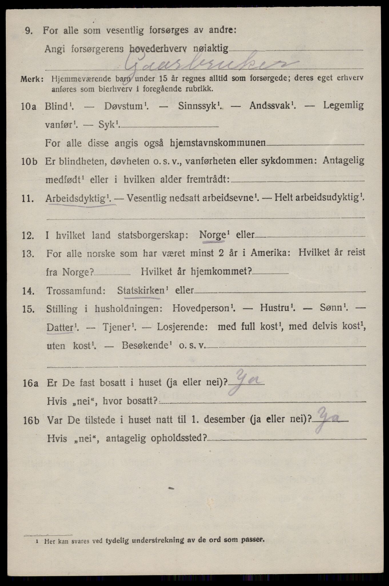 SAST, 1920 census for Hetland, 1920, p. 4012