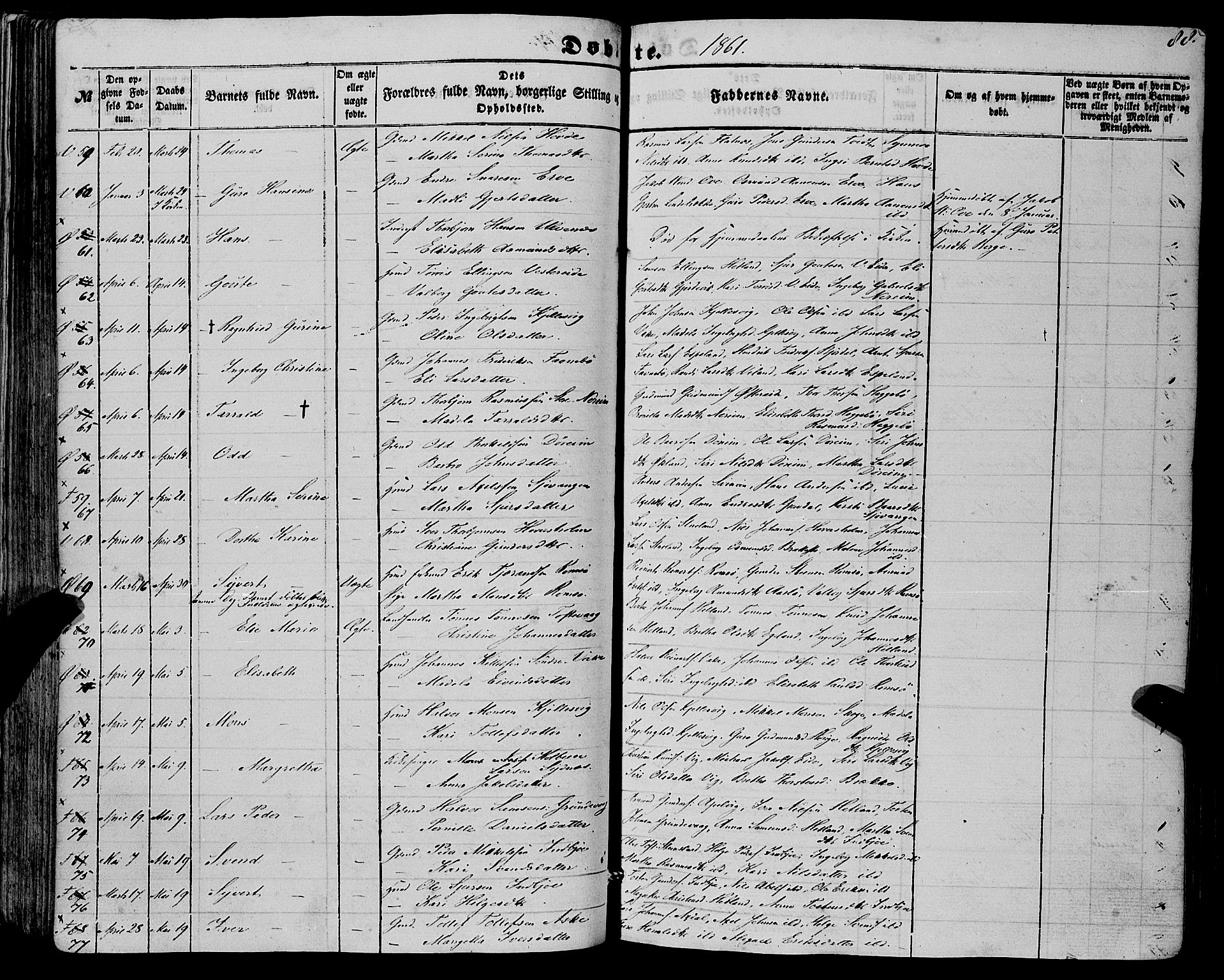 Fjelberg sokneprestembete, SAB/A-75201/H/Haa: Parish register (official) no. A 7, 1851-1867, p. 88