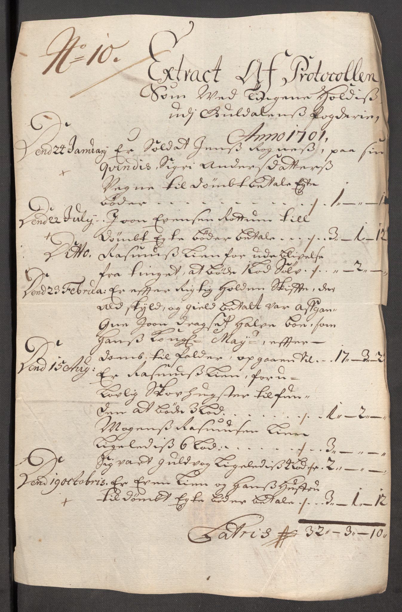 Rentekammeret inntil 1814, Reviderte regnskaper, Fogderegnskap, AV/RA-EA-4092/R60/L3951: Fogderegnskap Orkdal og Gauldal, 1701, p. 275