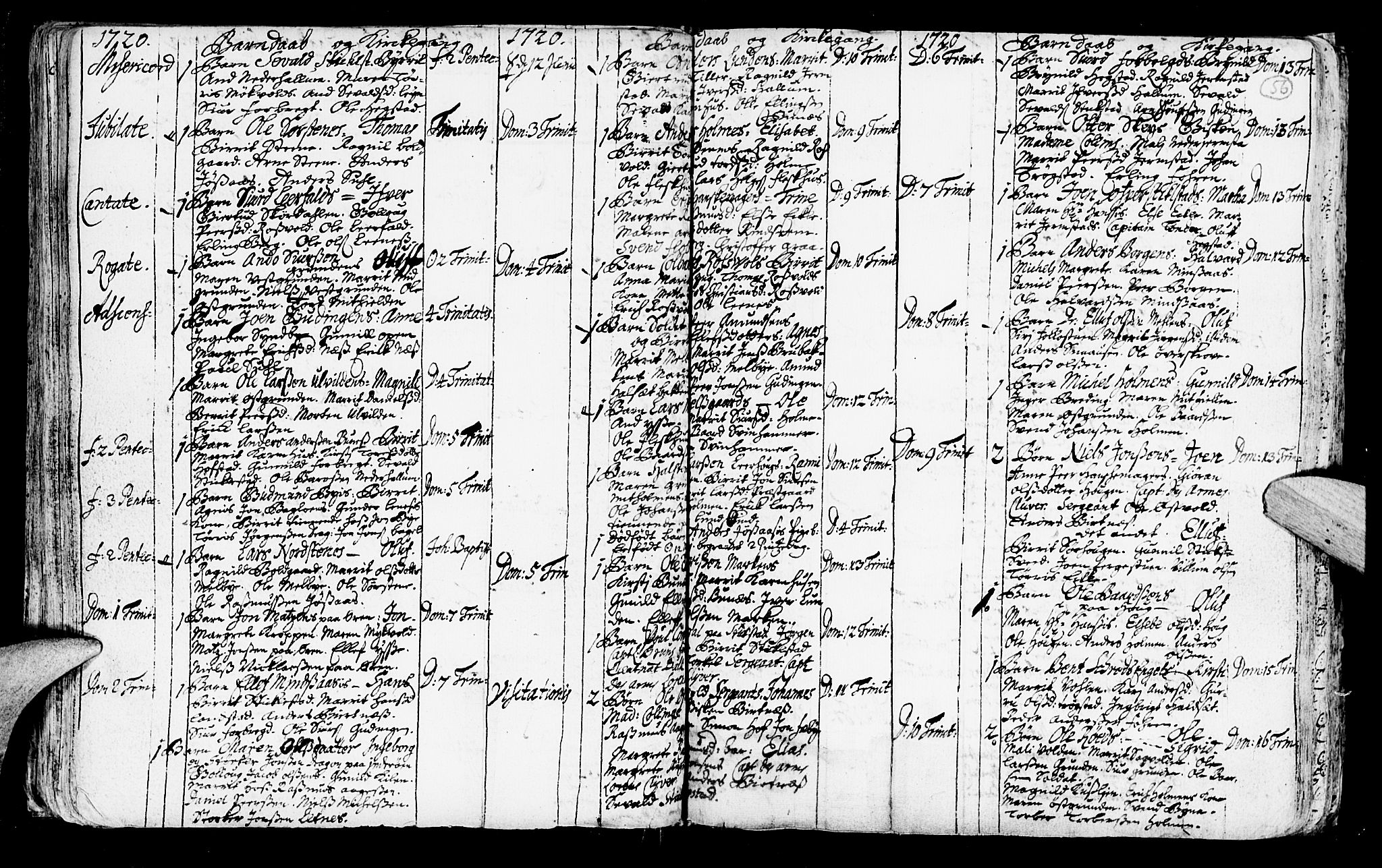 Ministerialprotokoller, klokkerbøker og fødselsregistre - Nord-Trøndelag, SAT/A-1458/723/L0230: Parish register (official) no. 723A01, 1705-1747, p. 56