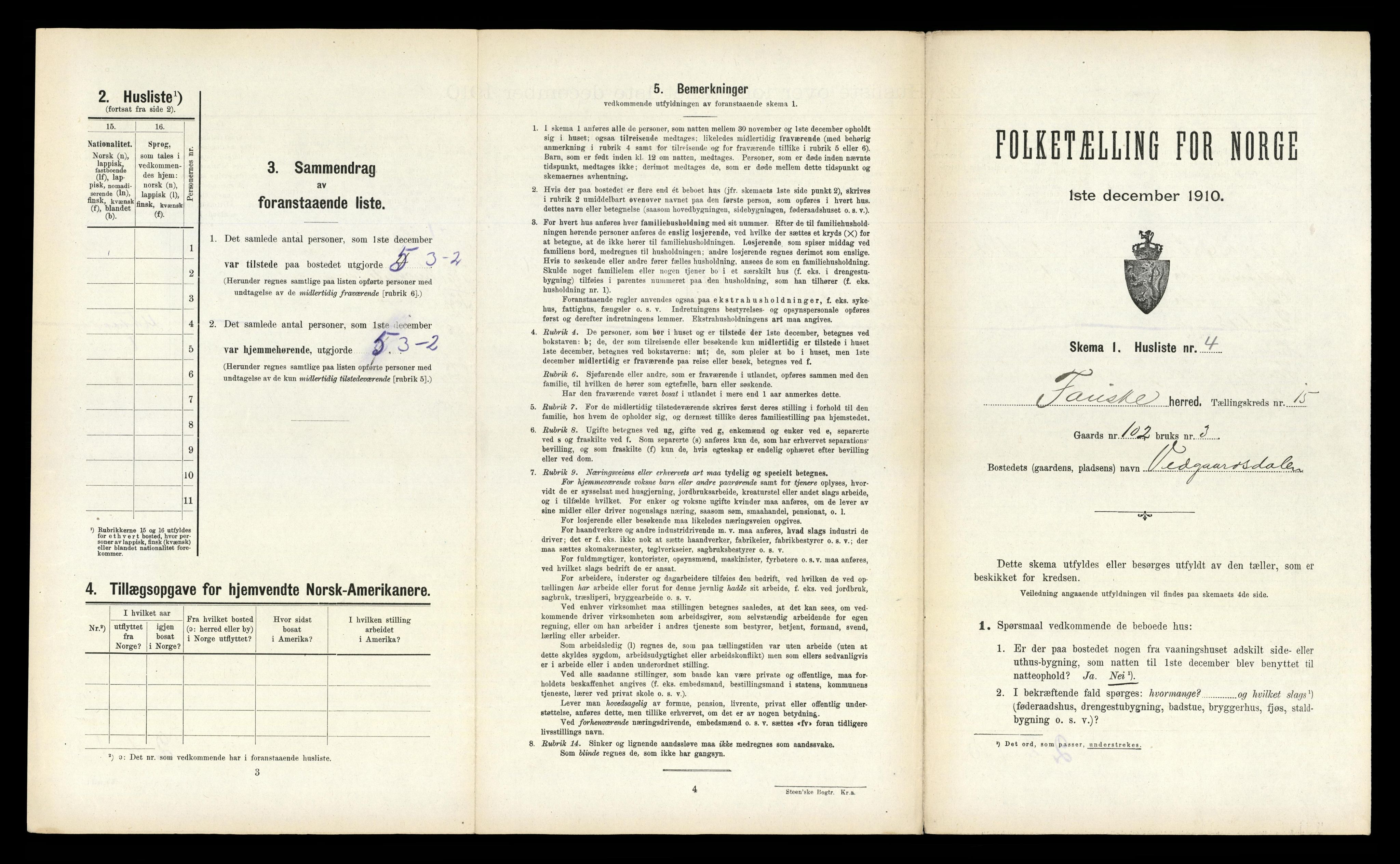 RA, 1910 census for Fauske, 1910, p. 818