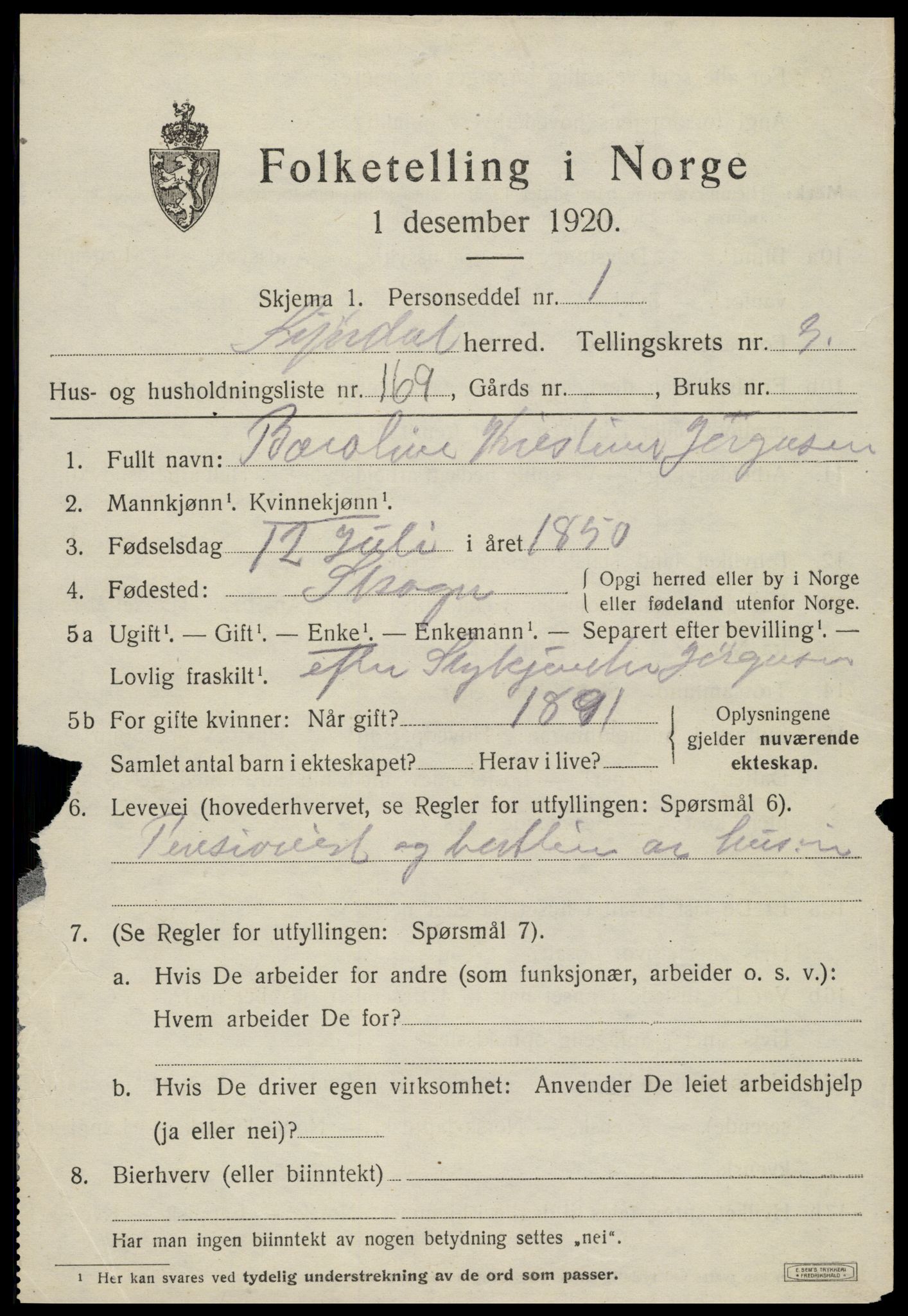 SAT, 1920 census for Stjørdal, 1920, p. 4546