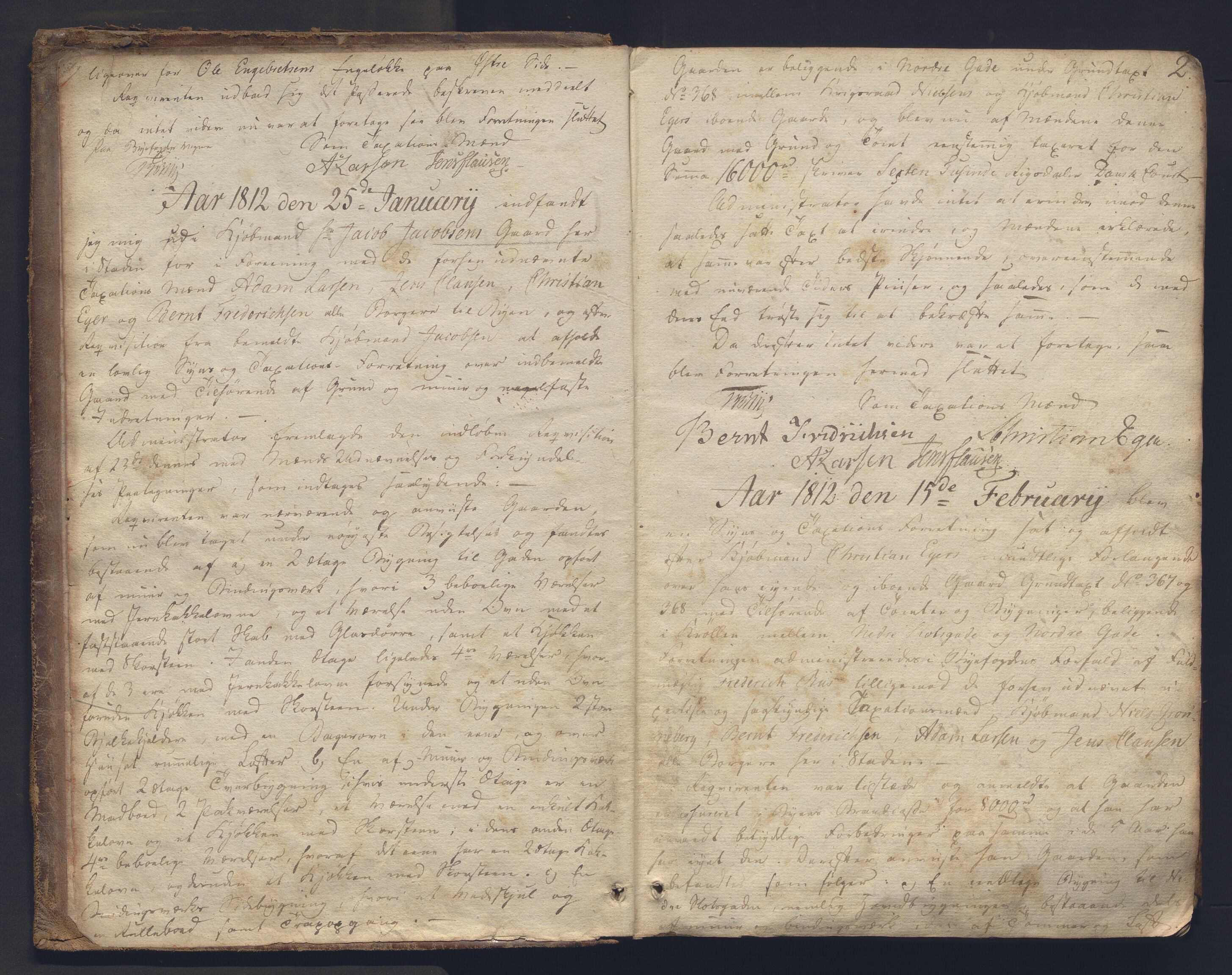 Christiania byfogd, AV/SAO-A-11543/F/Fc/L0024: Ekstrarettsprotokoll, 1812-1845, p. 1b-2a