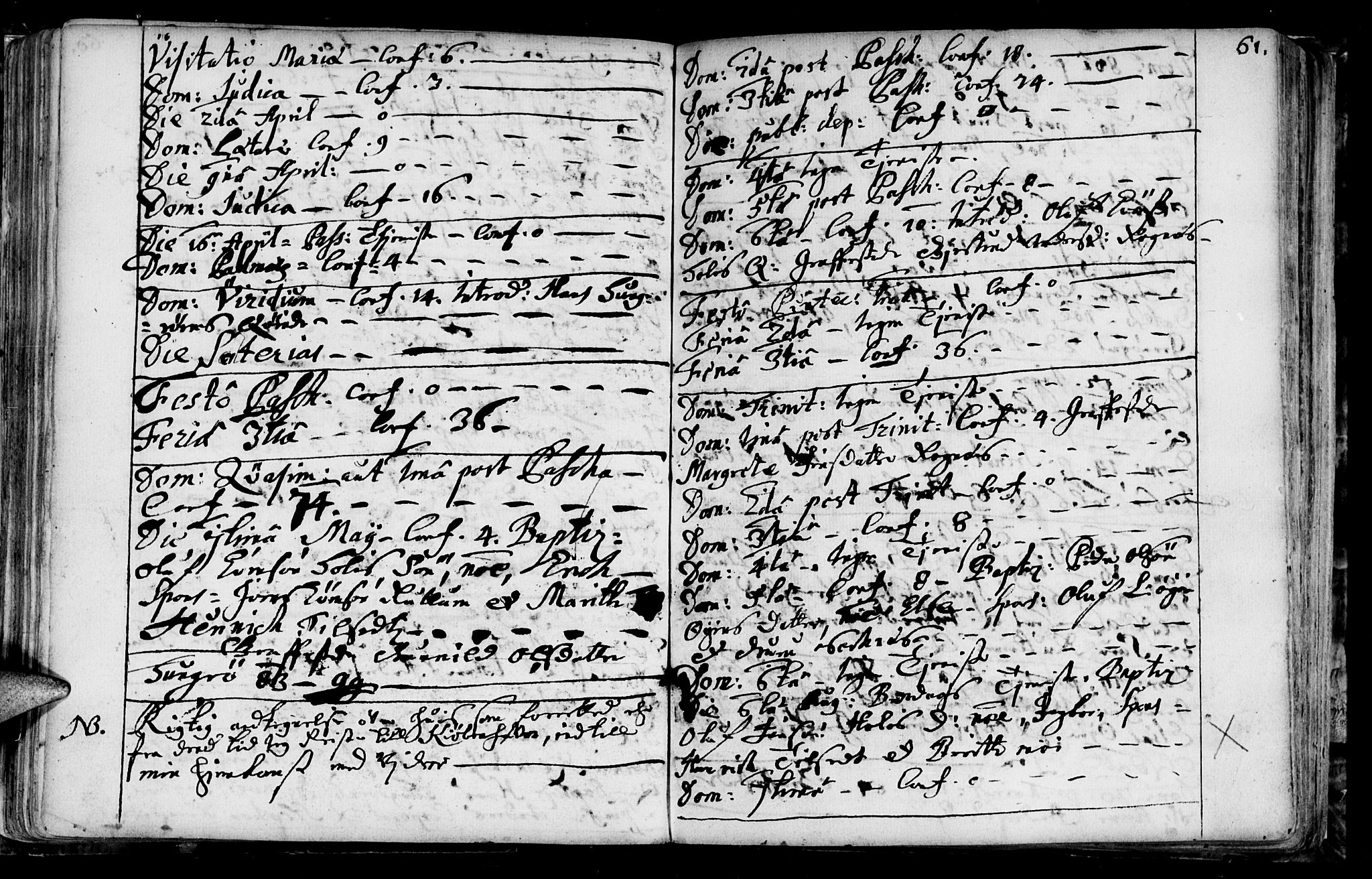 Ministerialprotokoller, klokkerbøker og fødselsregistre - Sør-Trøndelag, SAT/A-1456/687/L0990: Parish register (official) no. 687A01, 1690-1746, p. 61