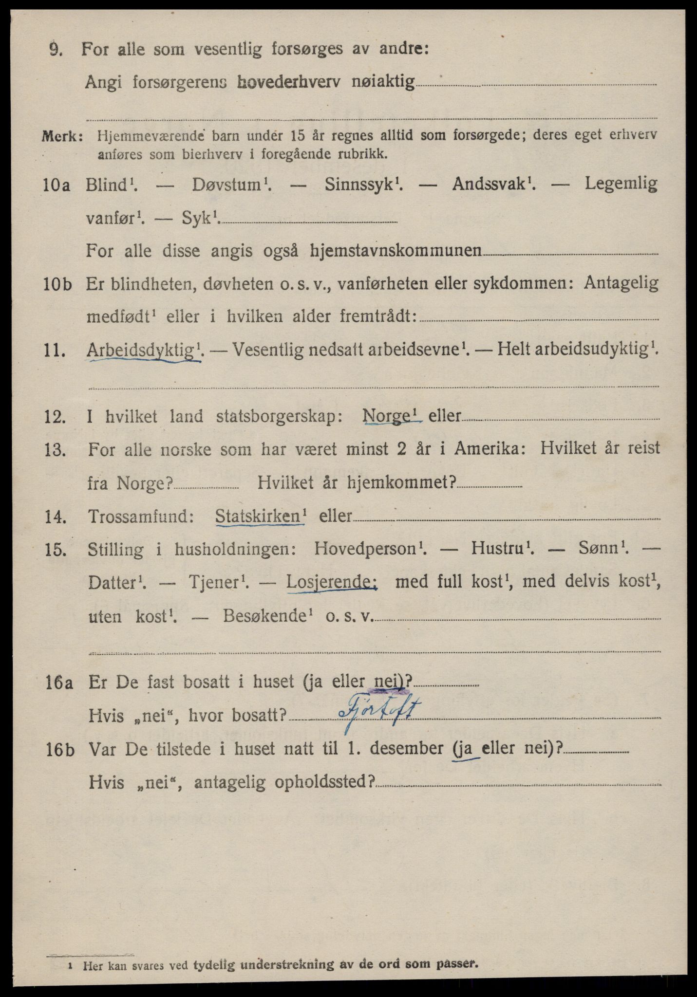 SAT, 1920 census for Ørsta, 1920, p. 2545