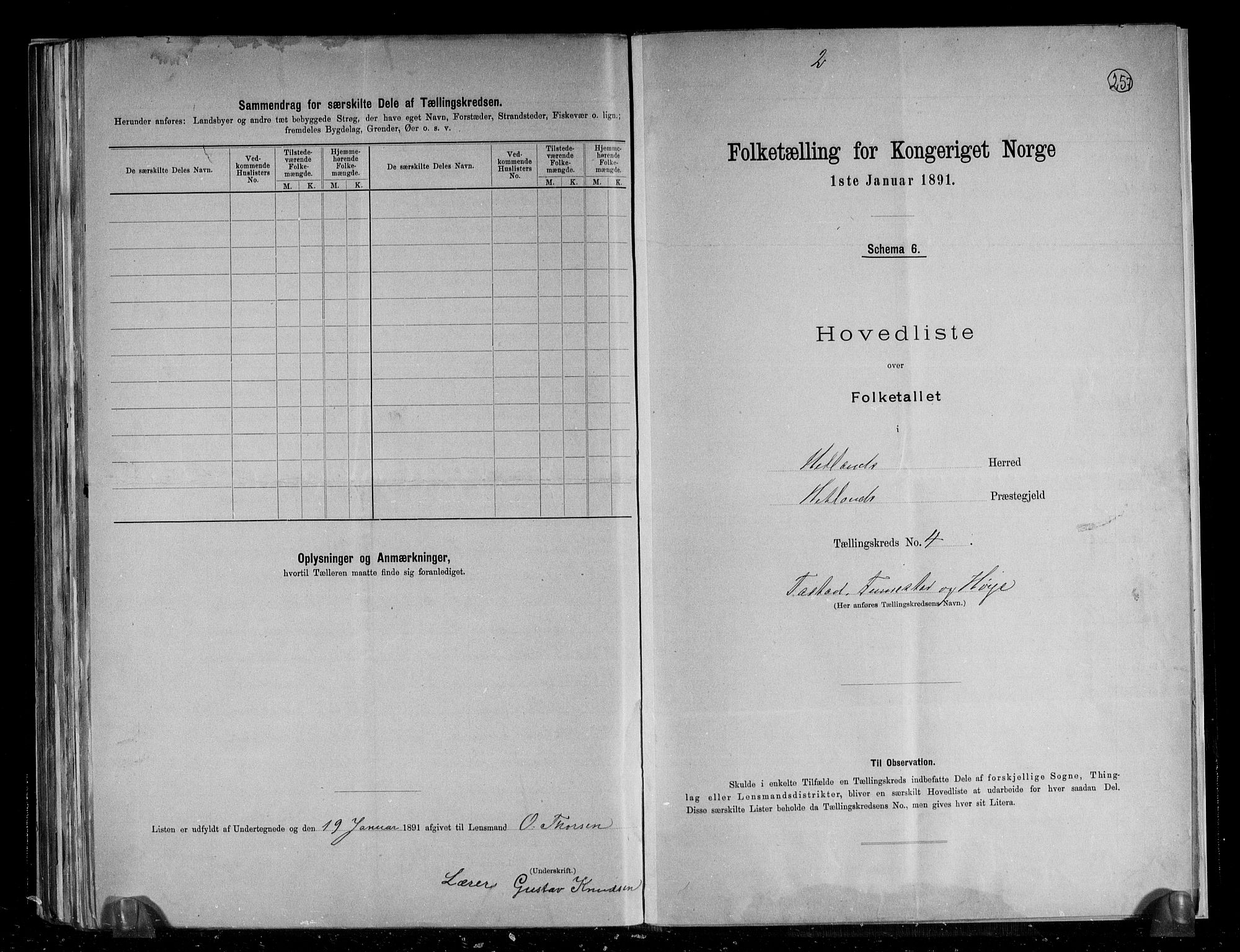 RA, 1891 census for 1126 Hetland, 1891, p. 14