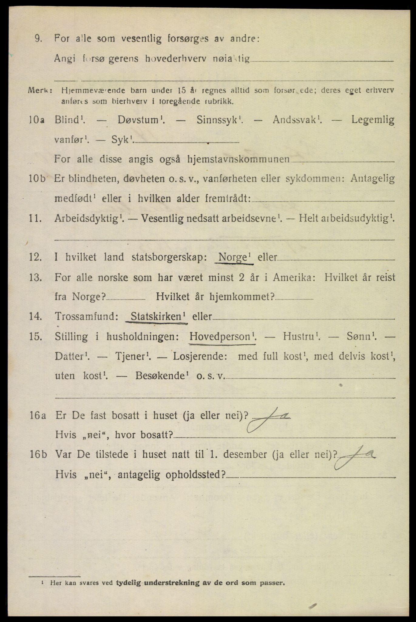 SAH, 1920 census for Etnedal, 1920, p. 4567