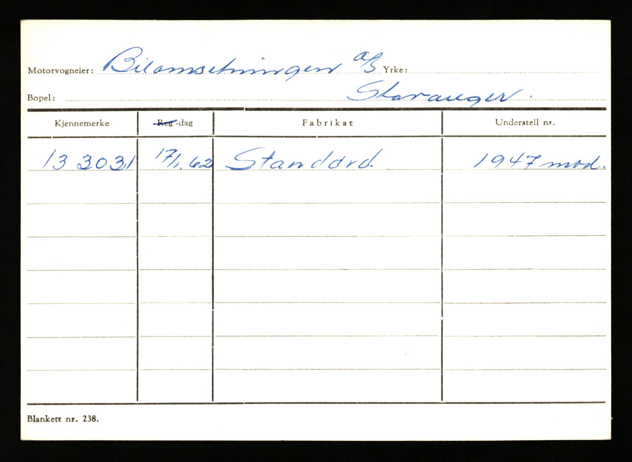 Stavanger trafikkstasjon, AV/SAST-A-101942/0/G/L0010: Registreringsnummer: 130000 - 239953, 1930-1971, p. 87