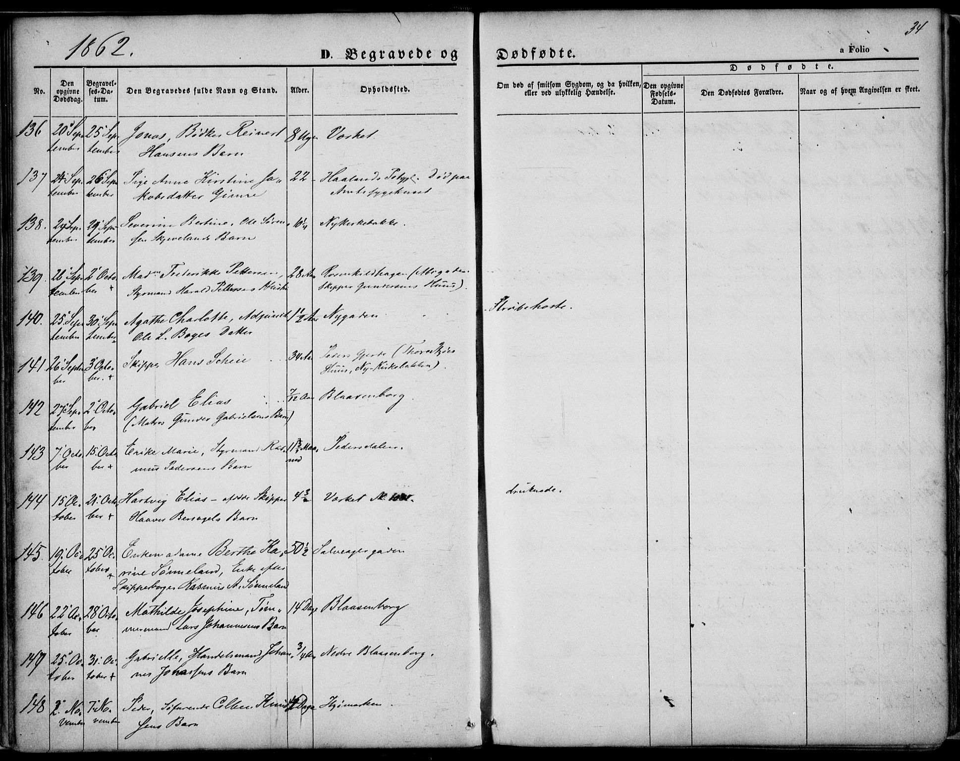 St. Petri sokneprestkontor, AV/SAST-A-101813/001/30/30BA/L0003: Parish register (official) no. A 3, 1861-1872, p. 34