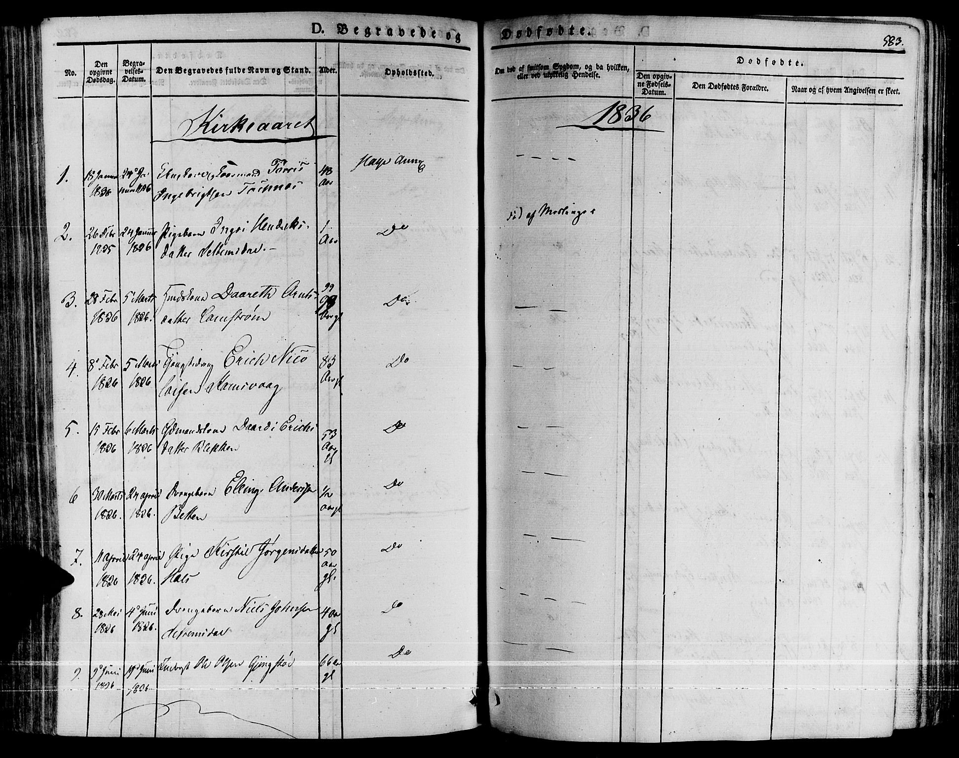 Ministerialprotokoller, klokkerbøker og fødselsregistre - Møre og Romsdal, AV/SAT-A-1454/592/L1025: Parish register (official) no. 592A03 /2, 1831-1849, p. 583