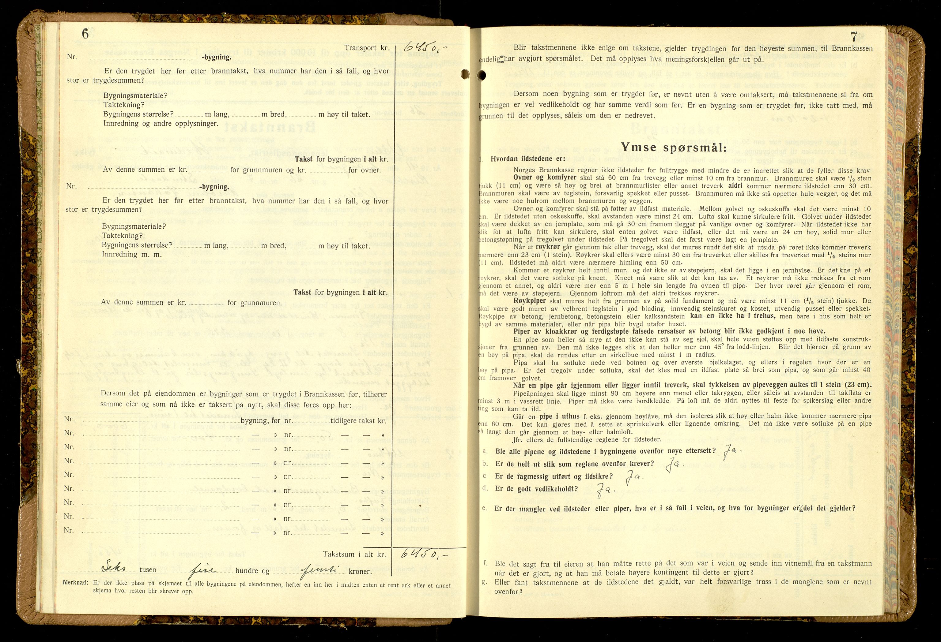 Norges Brannkasse, Våler, Hedmark, AV/SAH-NBRANV-019/F/L0029: Branntakstprotokoll, 1941-1945