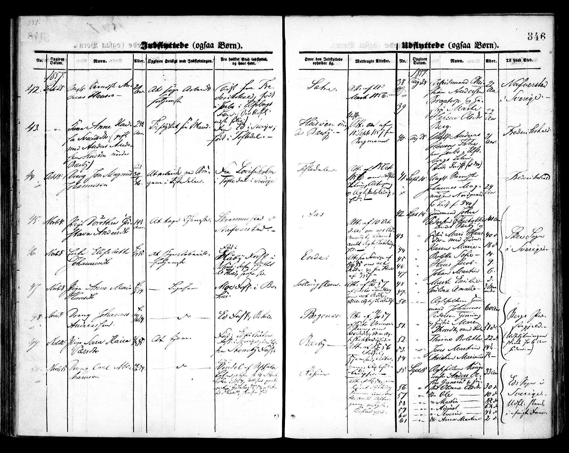 Idd prestekontor Kirkebøker, AV/SAO-A-10911/F/Fc/L0004b: Parish register (official) no. III 4B, 1848-1860, p. 346