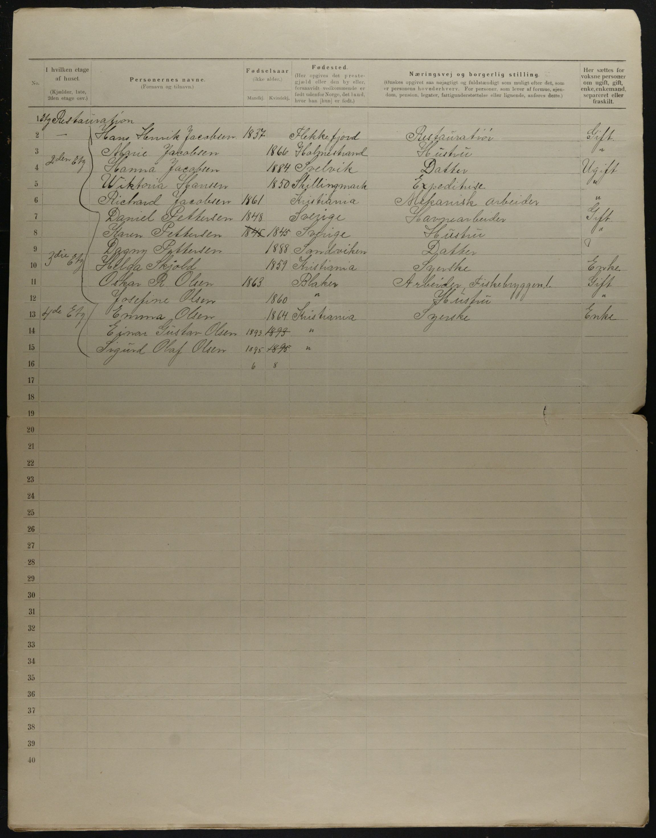 OBA, Municipal Census 1901 for Kristiania, 1901, p. 18065