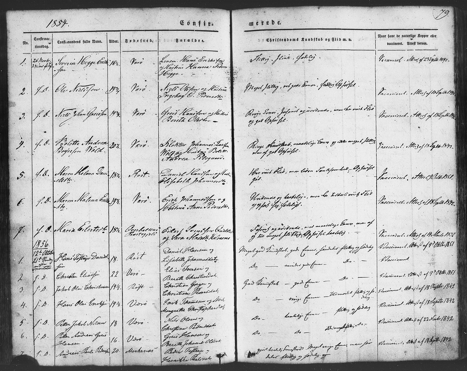 Ministerialprotokoller, klokkerbøker og fødselsregistre - Nordland, SAT/A-1459/807/L0121: Parish register (official) no. 807A04, 1846-1879, p. 79