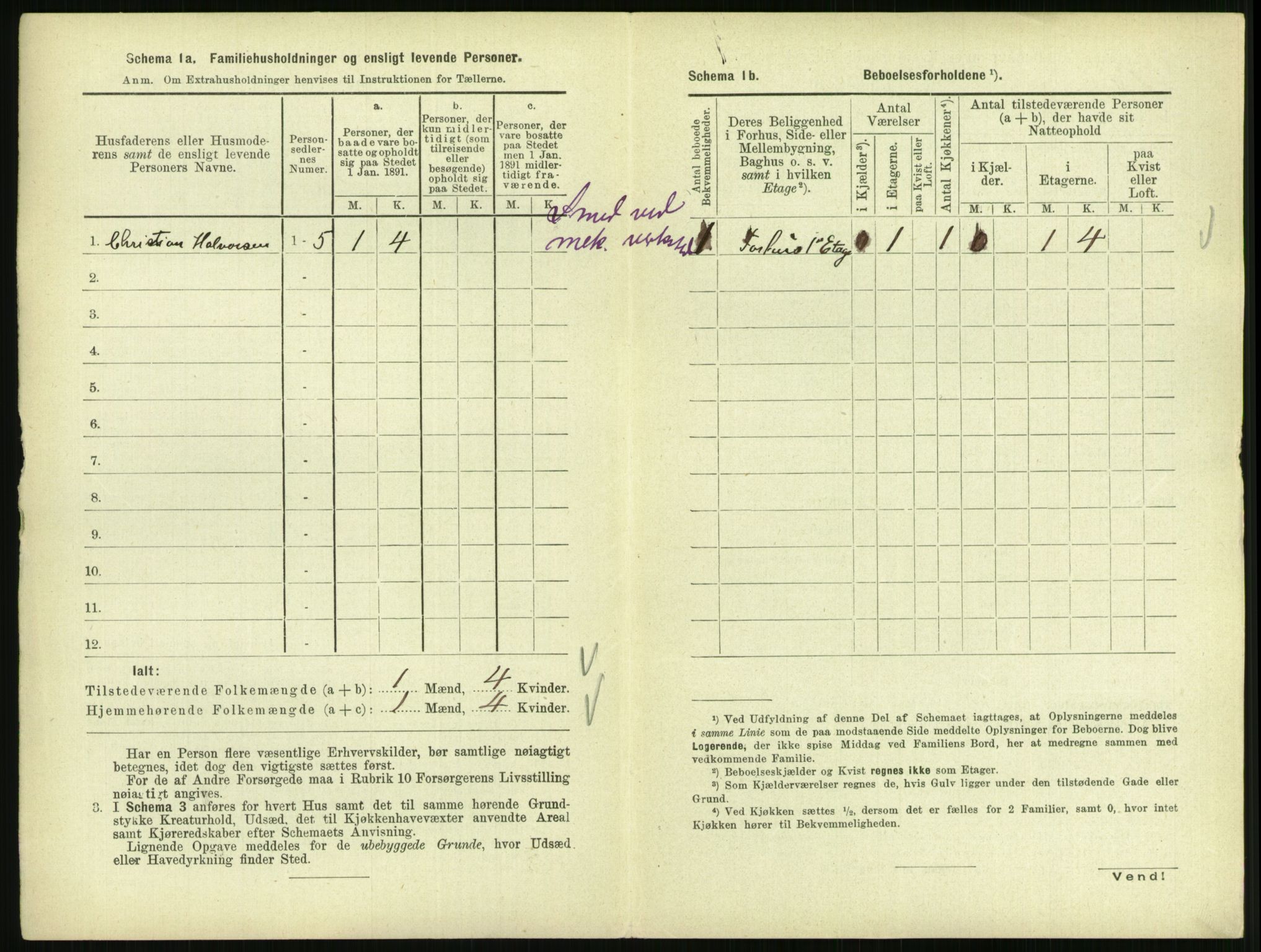 RA, 1891 census for 0805 Porsgrunn, 1891, p. 1004