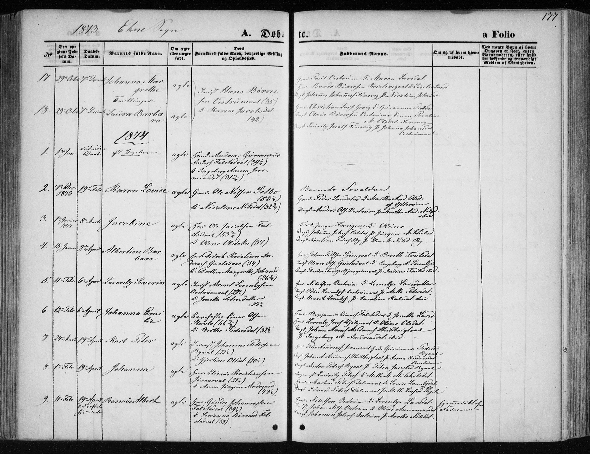 Ministerialprotokoller, klokkerbøker og fødselsregistre - Nord-Trøndelag, SAT/A-1458/717/L0158: Parish register (official) no. 717A08 /2, 1863-1877, p. 177