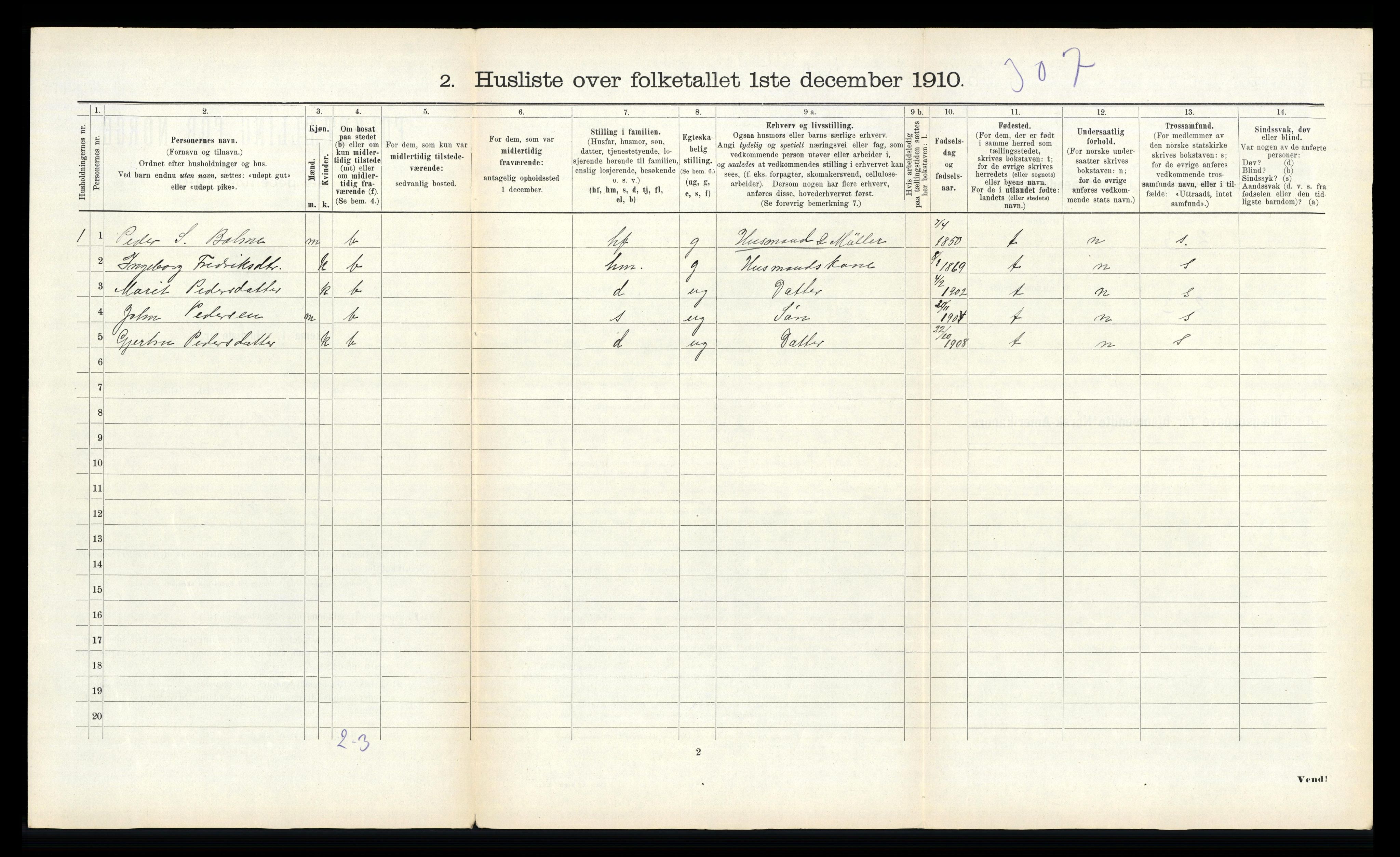 RA, 1910 census for Rindal, 1910, p. 756