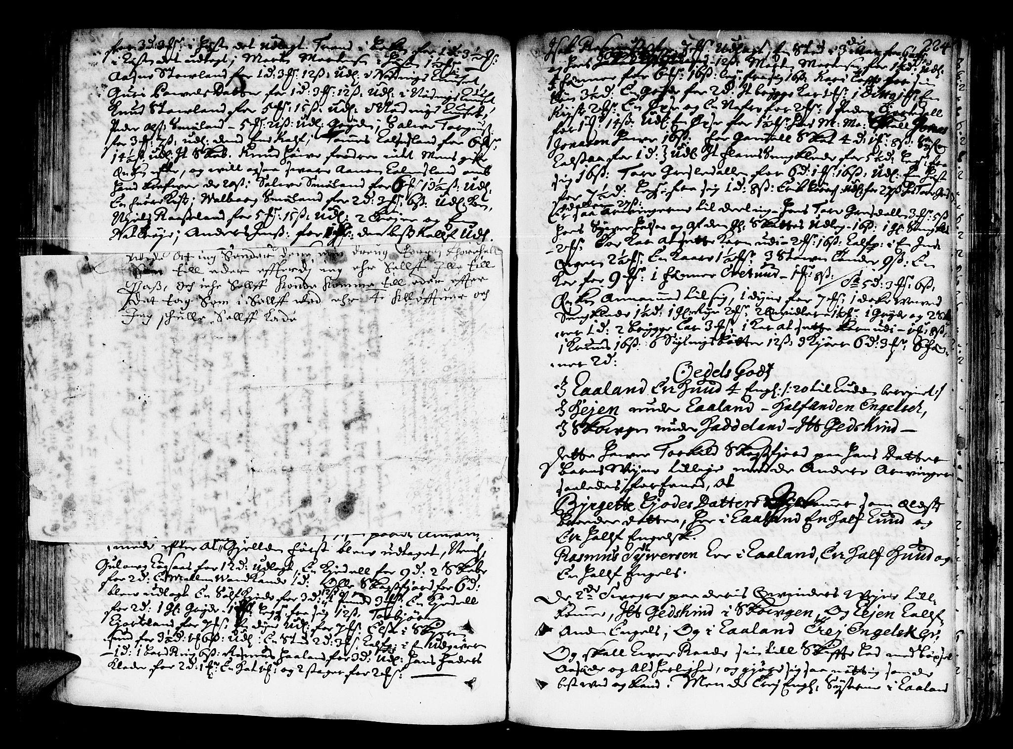 Mandal sorenskriveri, SAK/1221-0005/001/H/Hc/L0002: Skifteprotokoll nr 2 med register, 1677-1689, p. 223b-224a