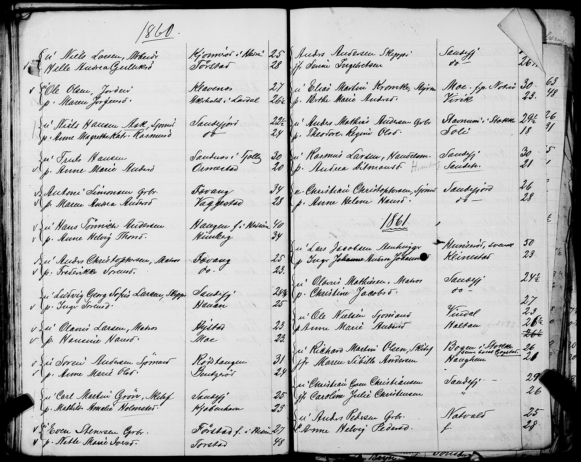 Sandar sokneprestkontor, SAKO/A-242/Y/Ya/L0006: Other parish register no. 1 /1, 1709-1871