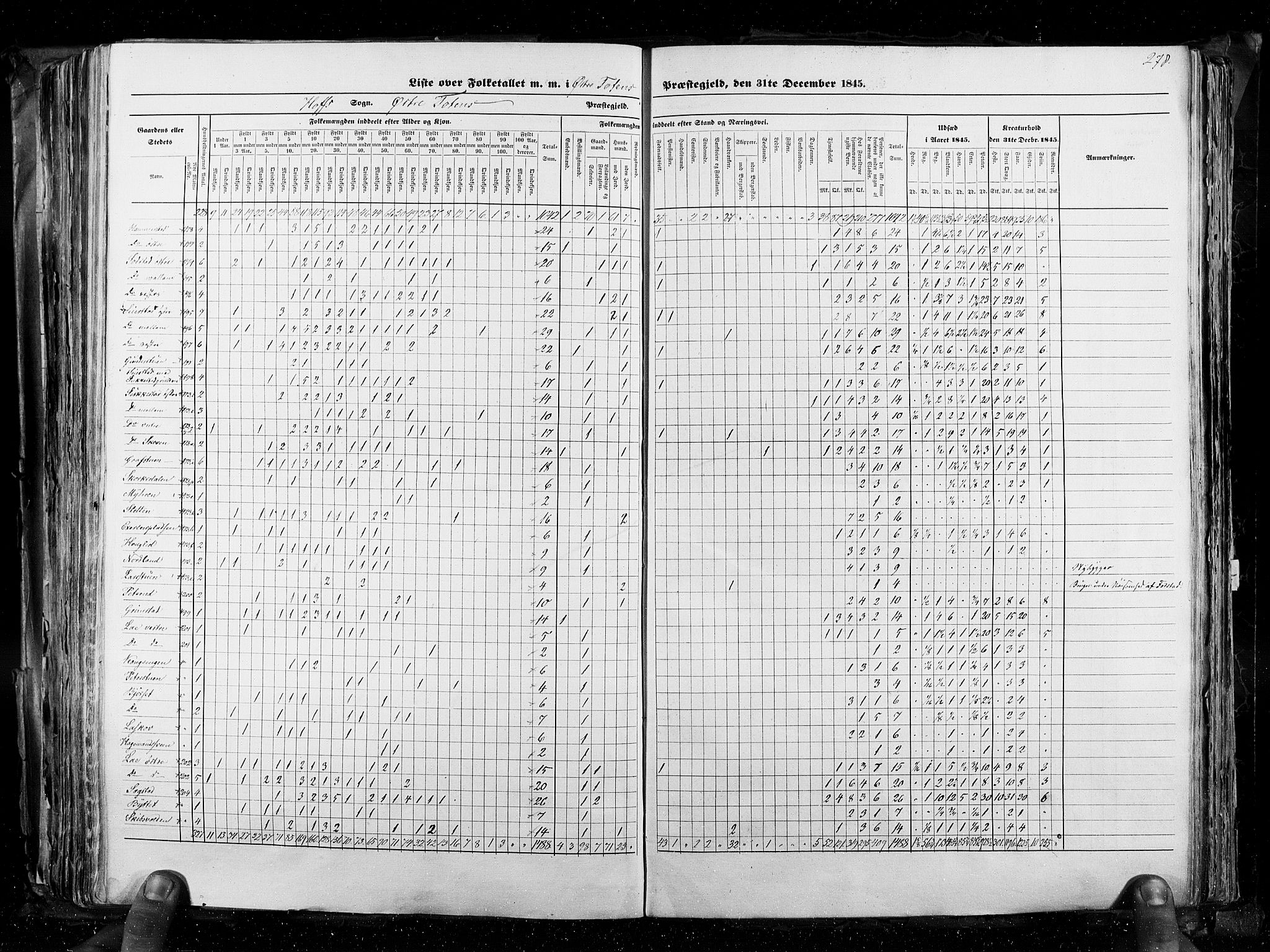 RA, Census 1845, vol. 3: Hedemarken amt og Kristians amt, 1845, p. 278