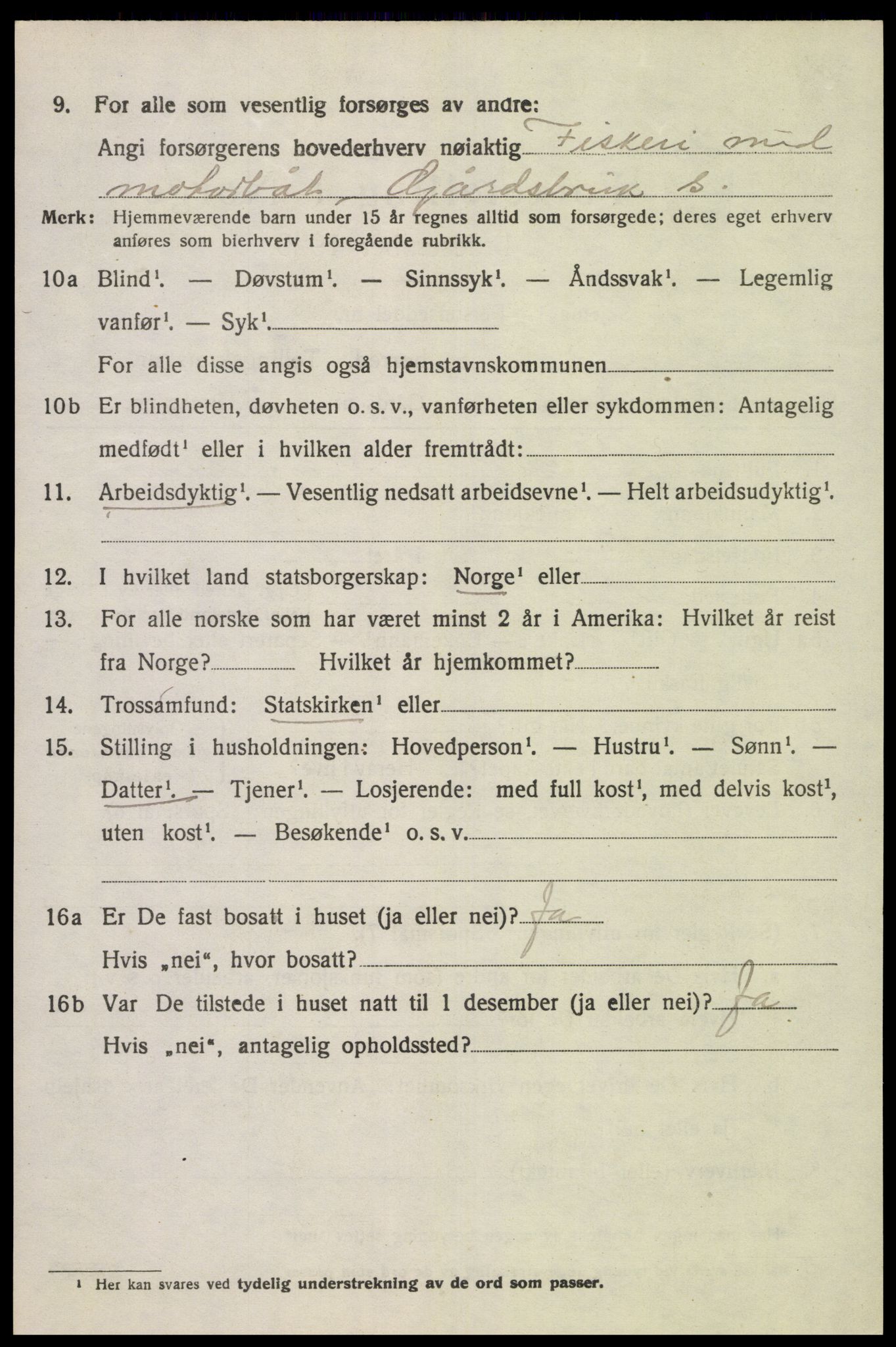 SAK, 1920 census for Hidra, 1920, p. 2103