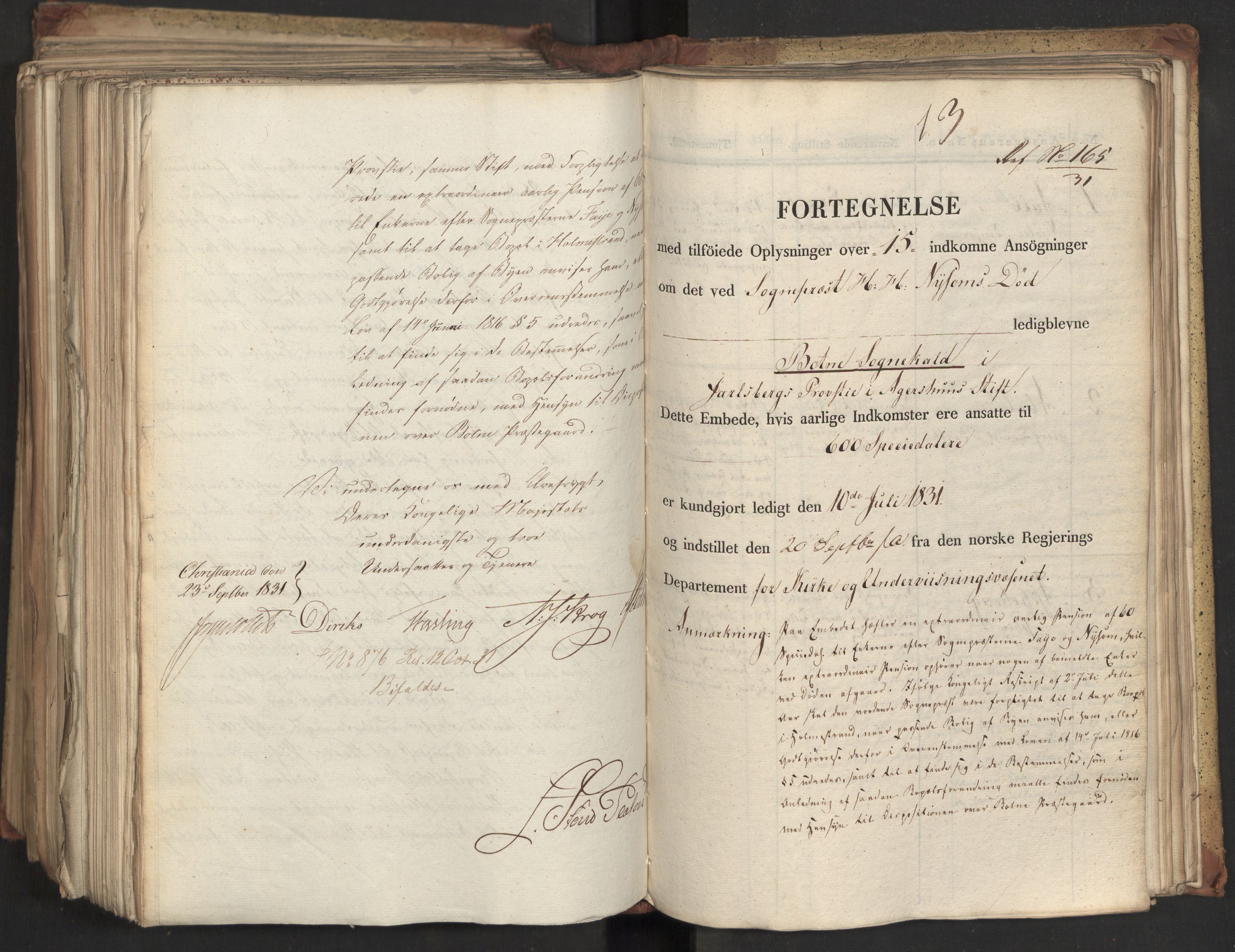 Statsrådsavdelingen i Stockholm, RA/S-1003/D/Da/L0073: Regjeringsinnstillinger nr. 1534-1699, 1831, p. 514