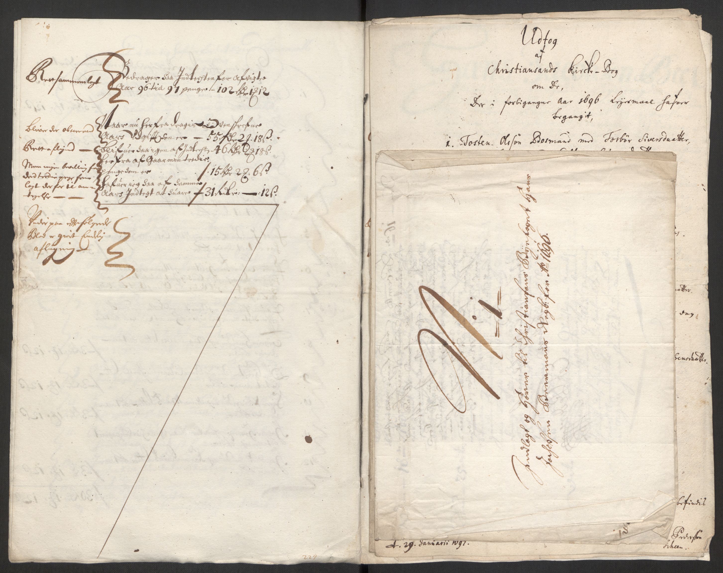 Rentekammeret inntil 1814, Reviderte regnskaper, Byregnskaper, RA/EA-4066/R/Rm/L0285: [M18] Sikt og sakefall, 1681-1718, p. 245