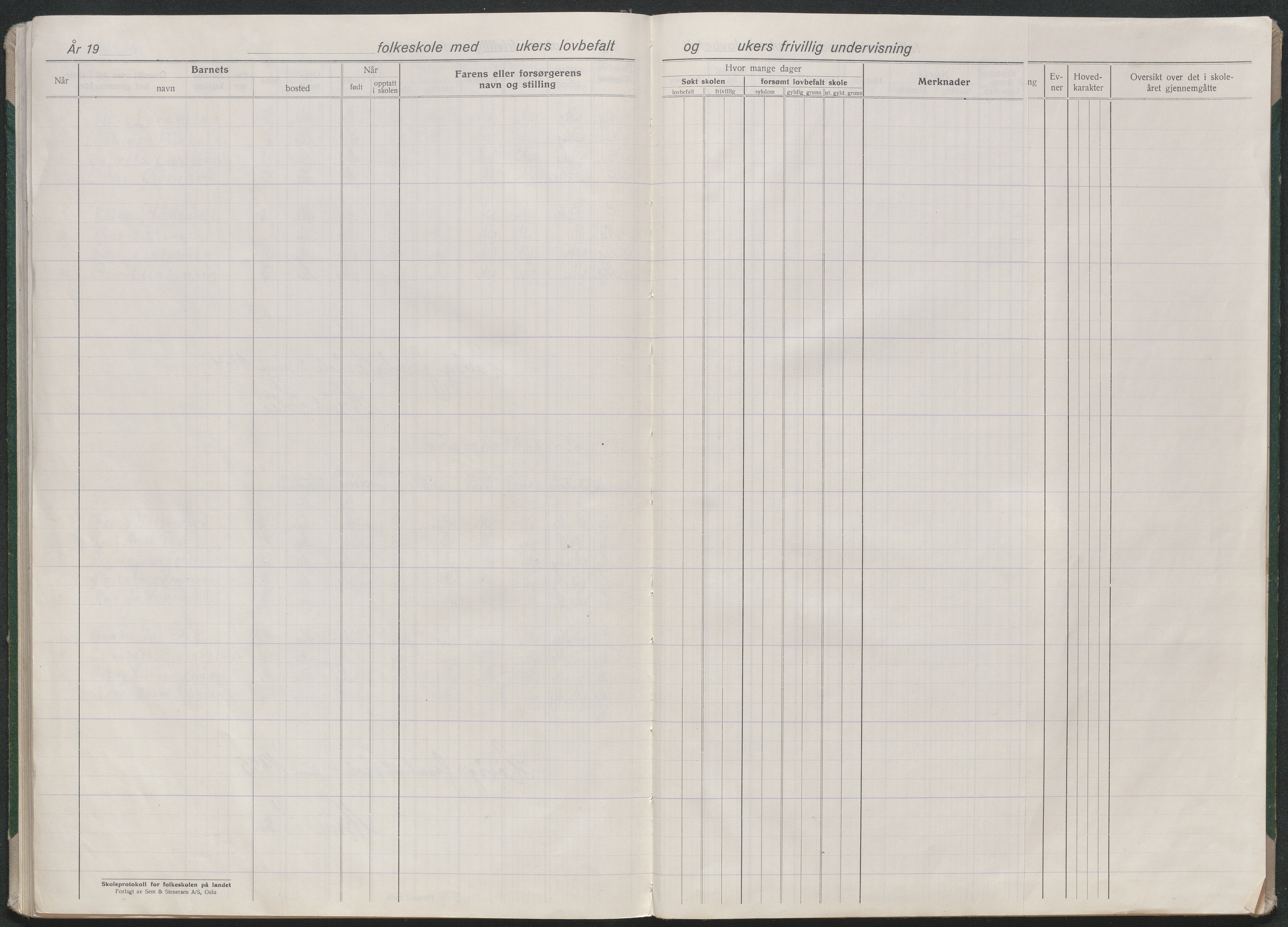 Høvåg kommune, AAKS/KA0927-PK/2/2/L0013: Høvåg - Skoleprotokoll, 1943-1954