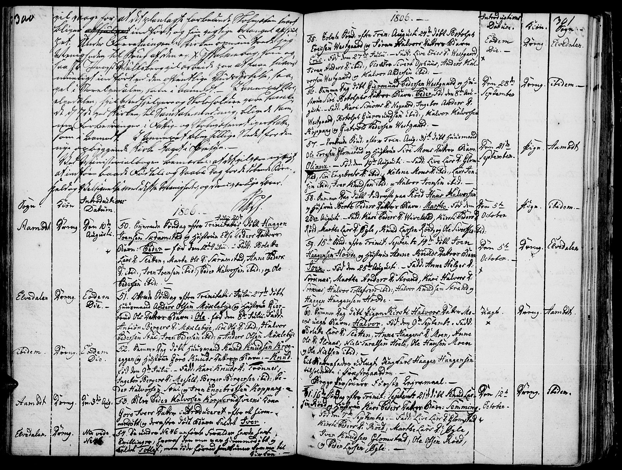 Åmot prestekontor, Hedmark, AV/SAH-PREST-056/H/Ha/Haa/L0003: Parish register (official) no. 3, 1780-1810, p. 300-301