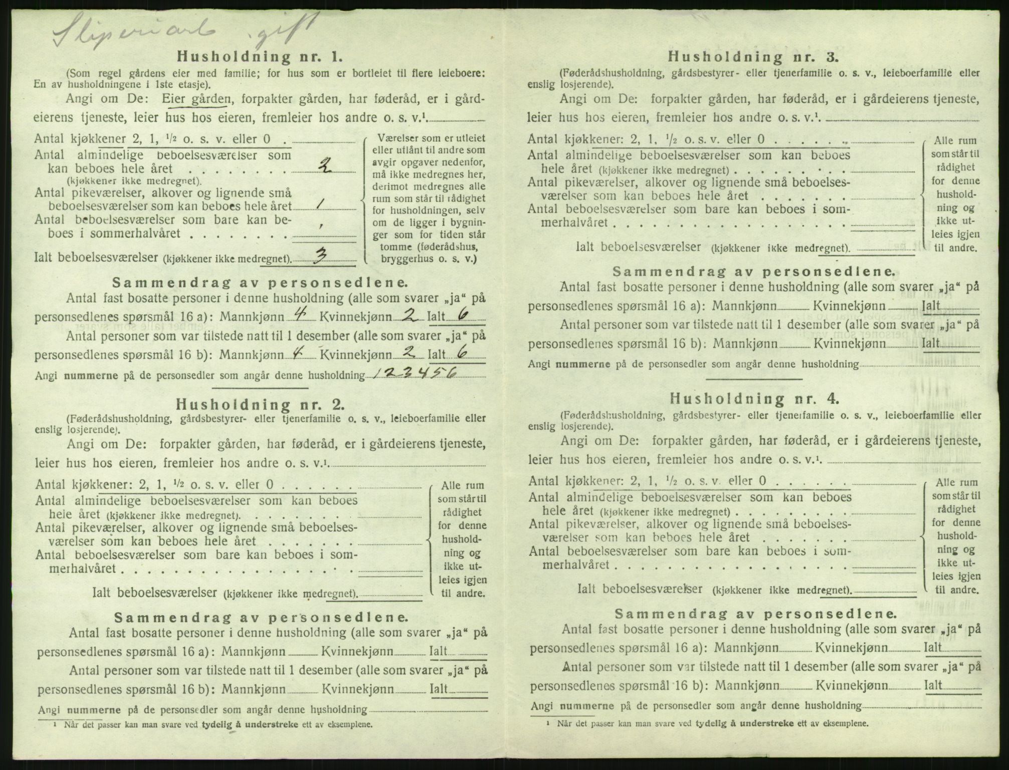 SAK, 1920 census for Gjerstad, 1920, p. 102