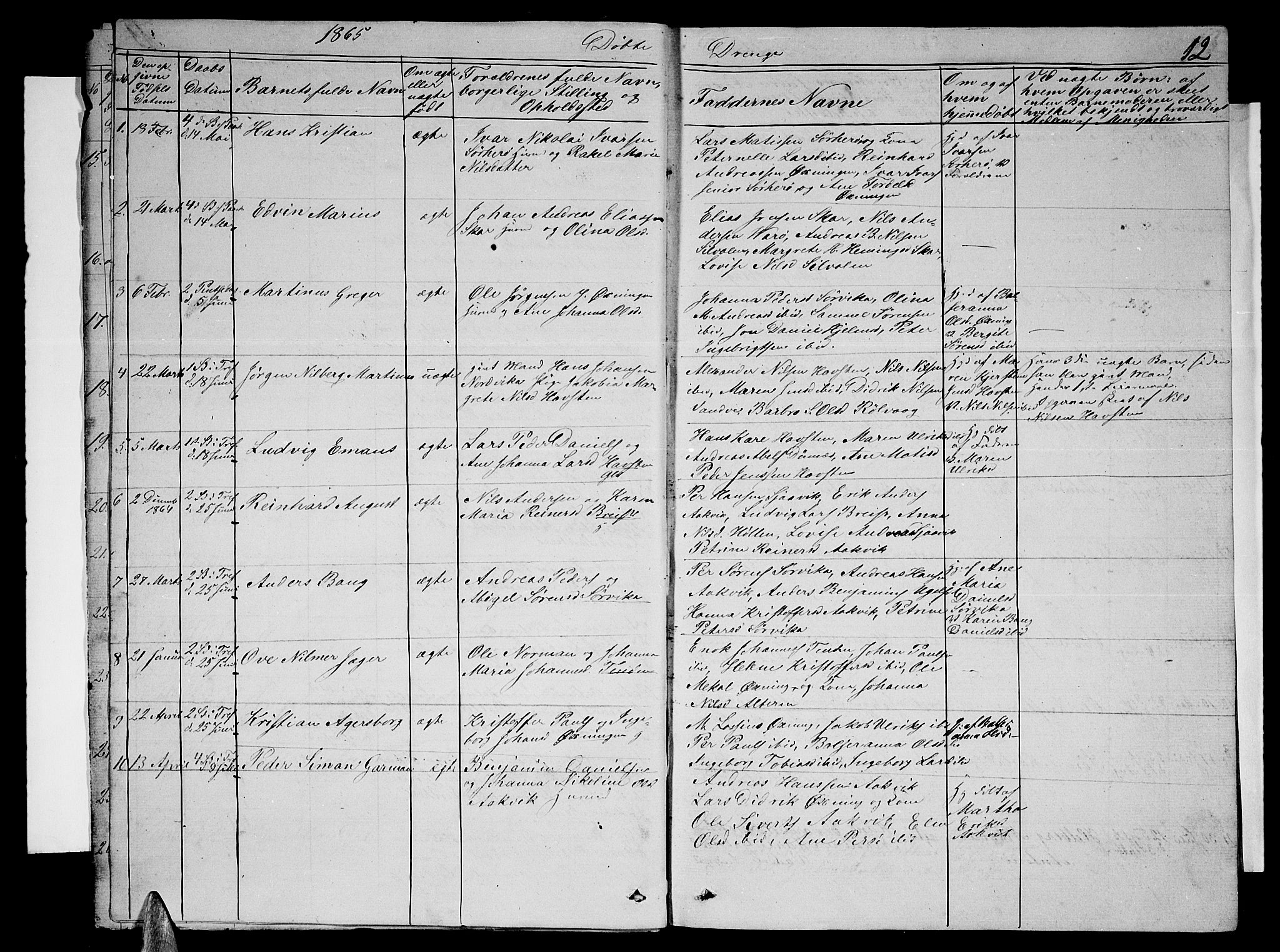 Ministerialprotokoller, klokkerbøker og fødselsregistre - Nordland, AV/SAT-A-1459/834/L0512: Parish register (copy) no. 834C03, 1862-1877, p. 12